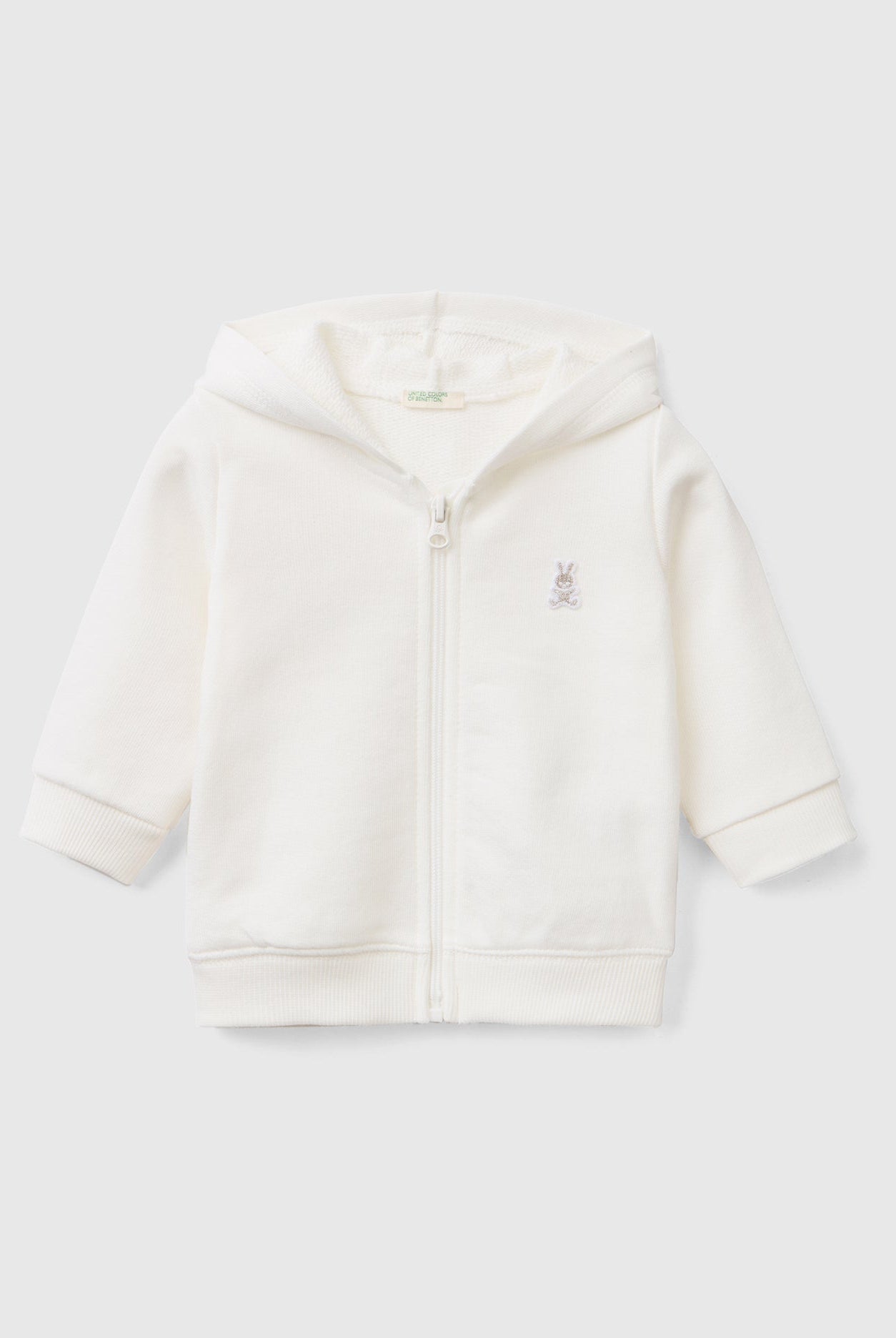 يونايتد كولورز اوف بينيتون سويت شيرت صوف بغطاء رأس من القطن العضوي رضع أطفالي