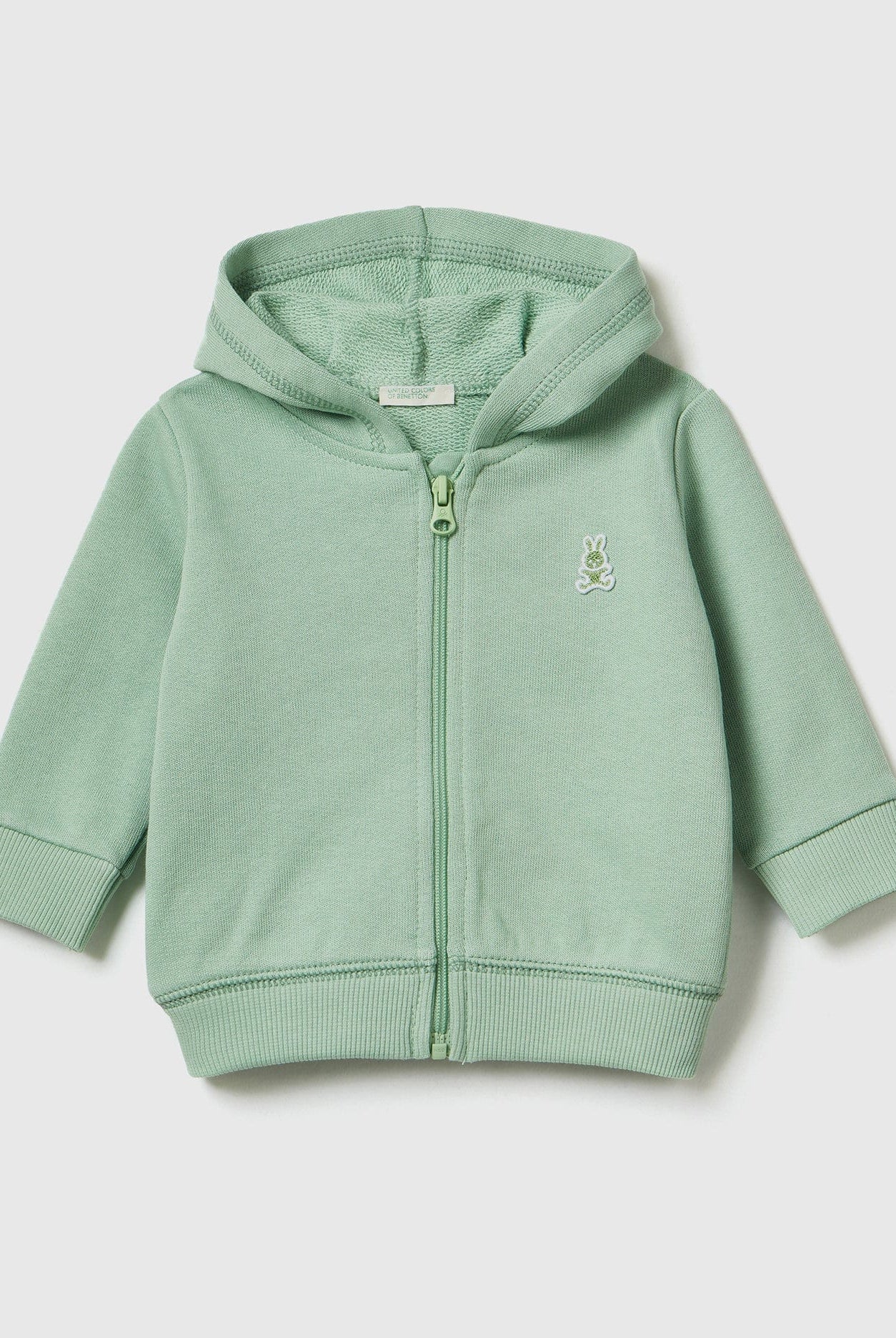 يونايتد كولورز اوف بينيتون سويت شيرت صوف بغطاء رأس من القطن العضوي رضع أطفالي