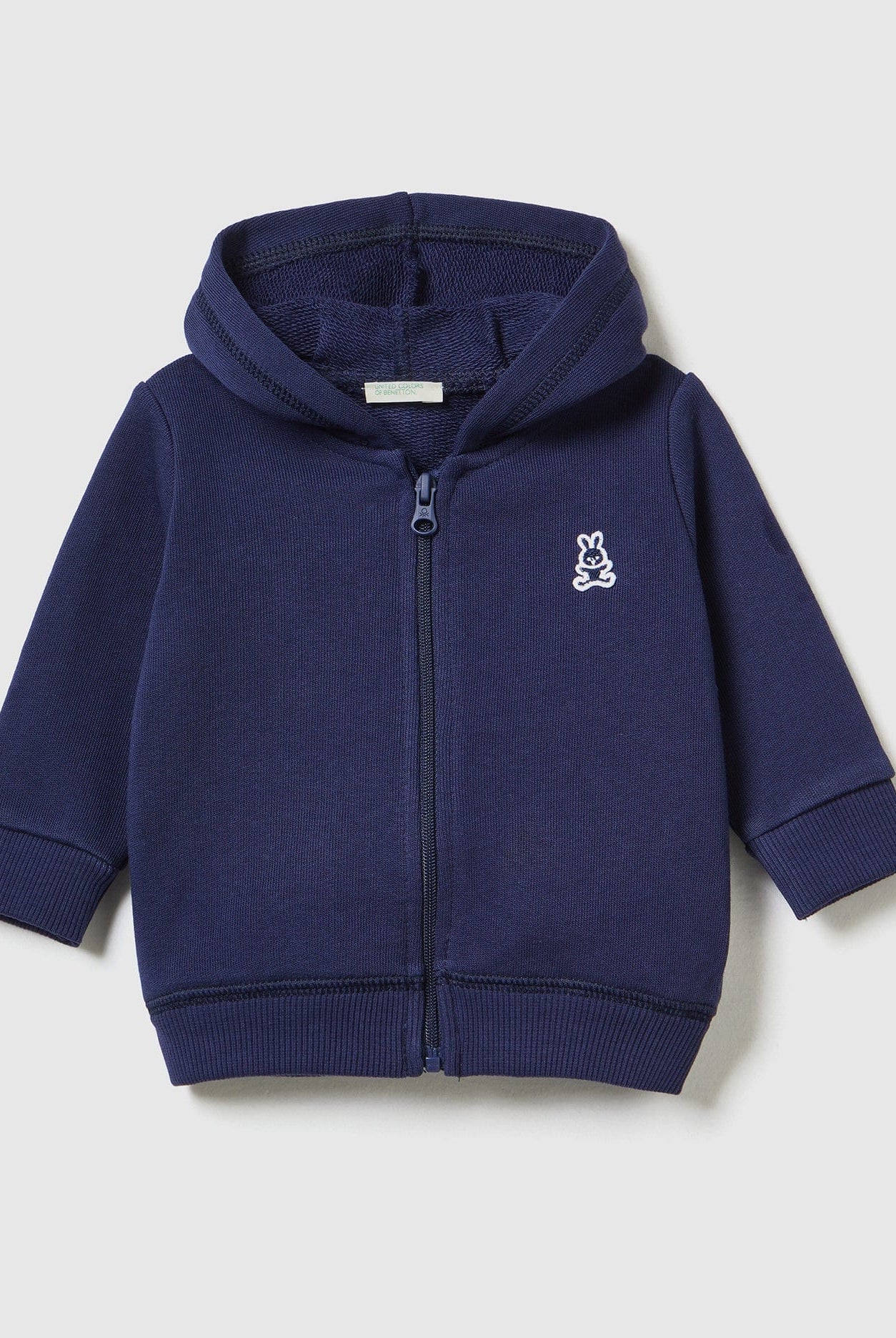 يونايتد كولورز اوف بينيتون سويت شيرت صوف بغطاء رأس من القطن العضوي رضع أطفالي