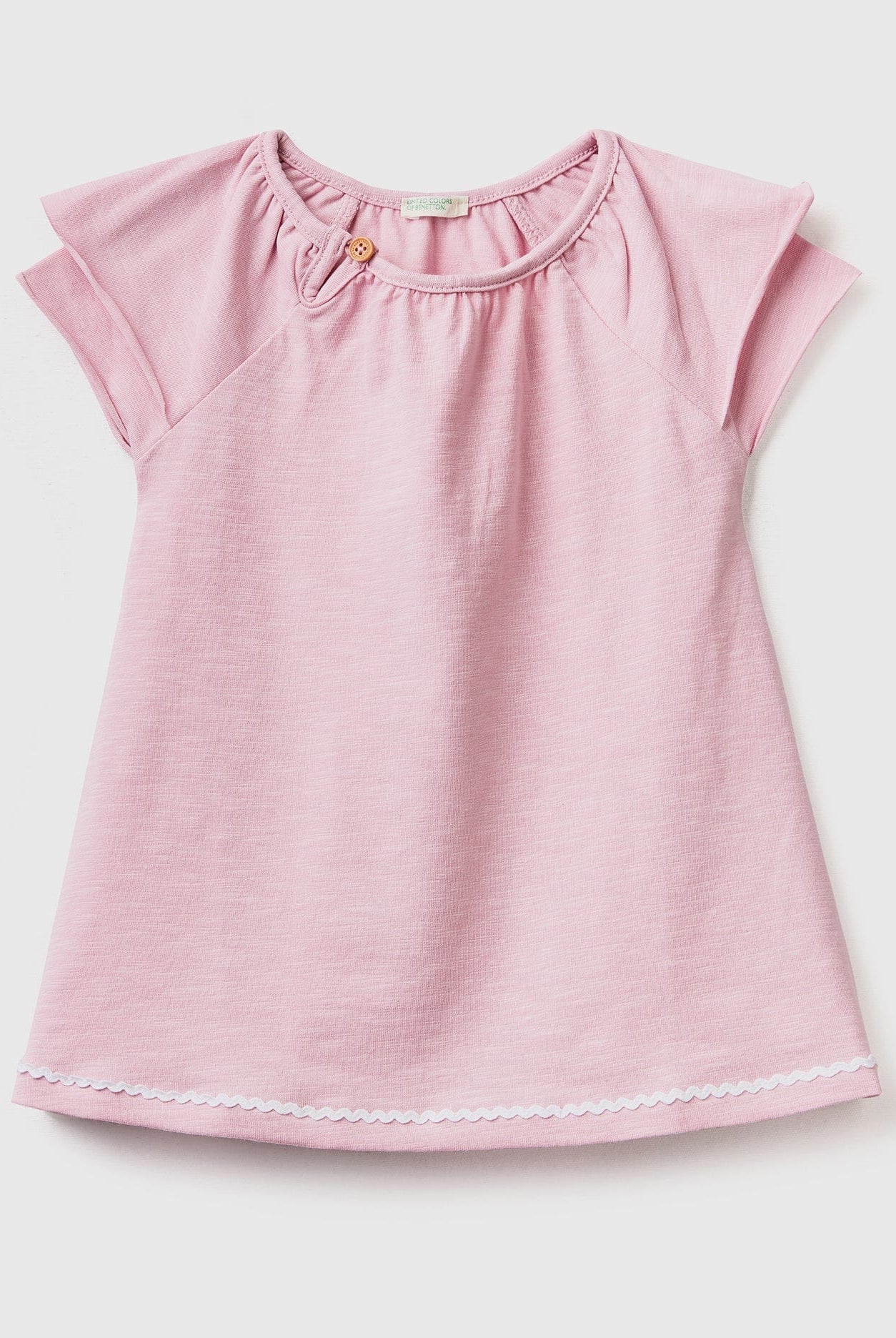 يونايتد كولورز اوف بينيتون فستان خفيف رضع بأكمام مزدوجة وكرانيش