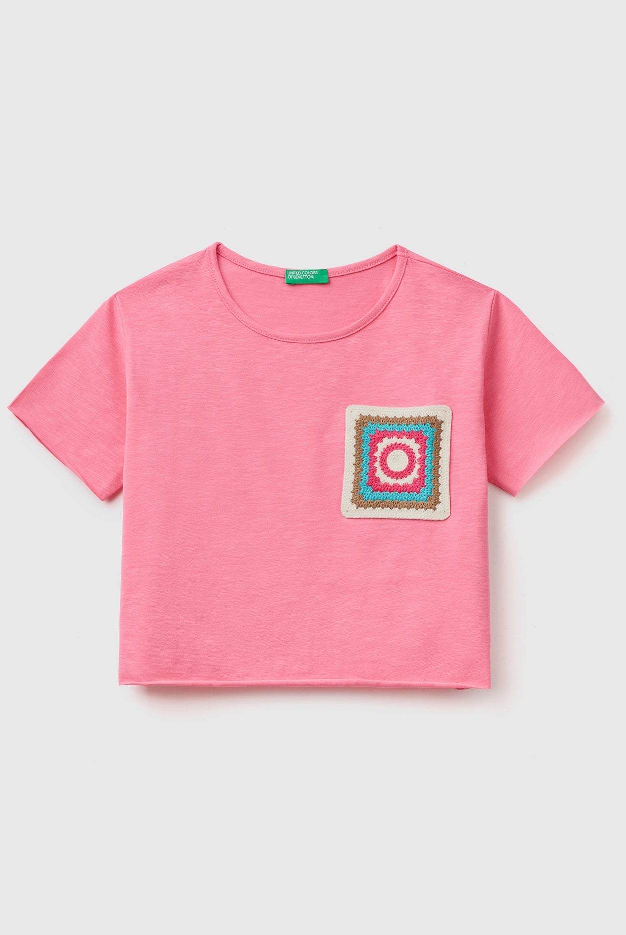 يونايتد كولورز اوف بينيتون تي شيرت بجيب كروشيه نص كم أطفالي