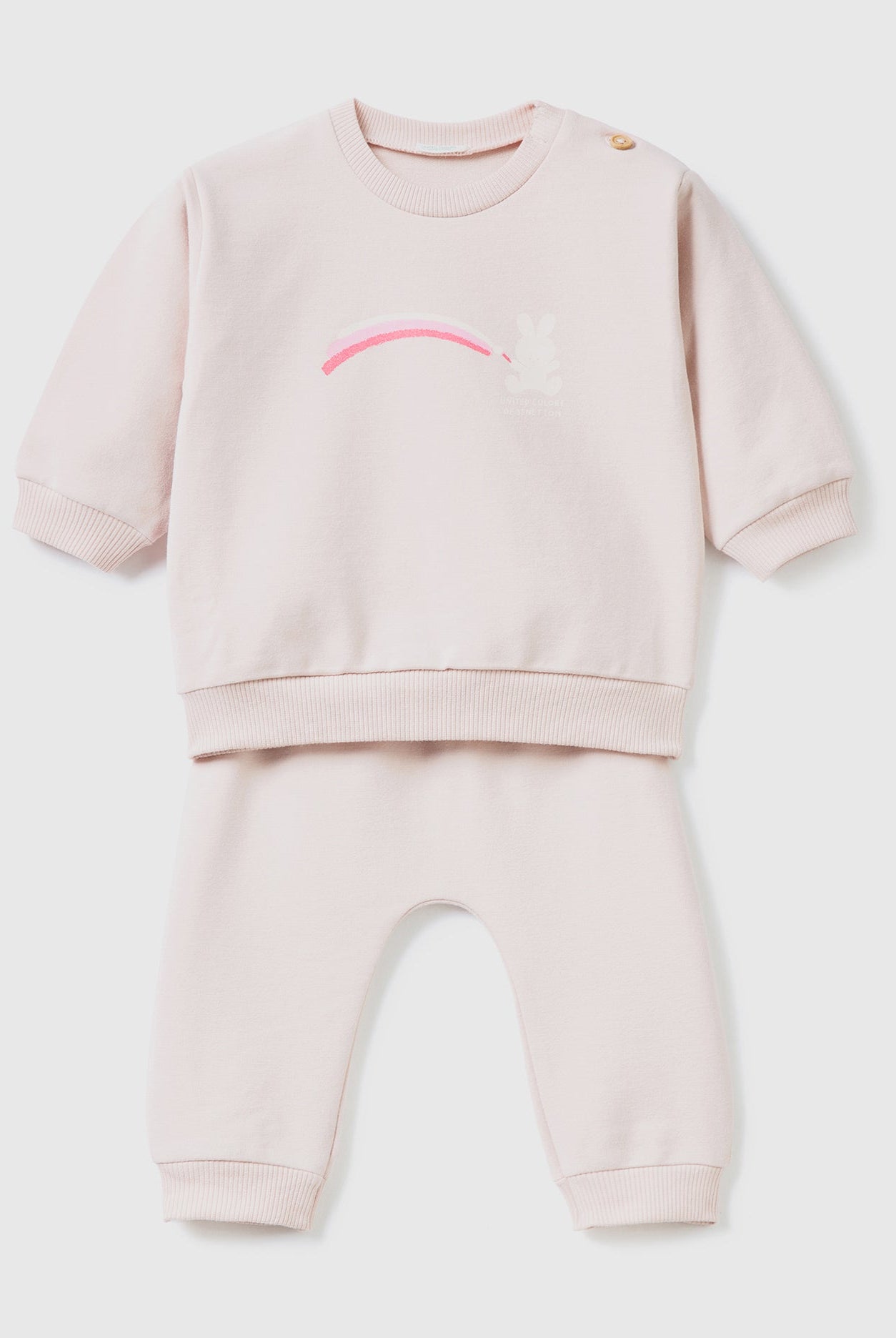 يونايتد كولورز اوف بينيتون طقم رضع خفيف ذات شعار