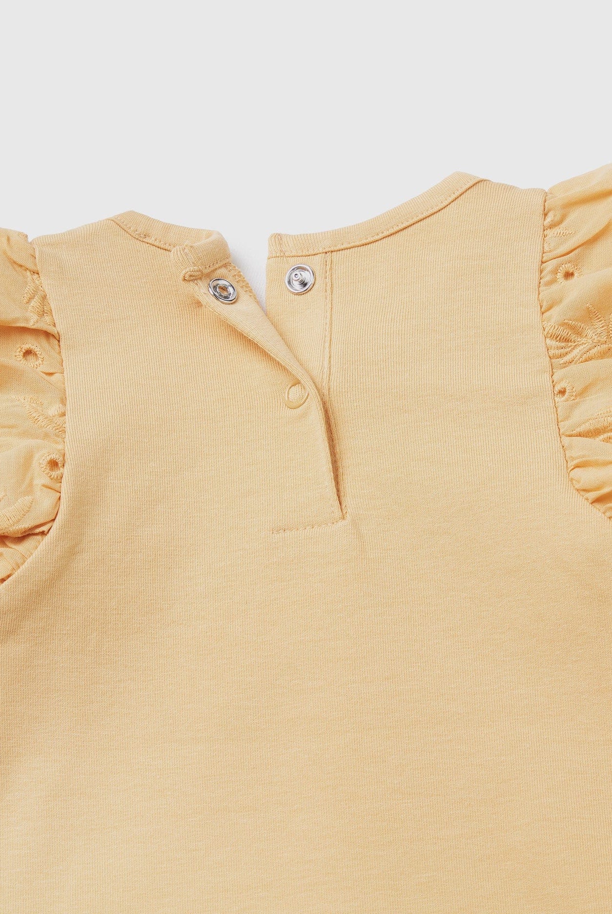 يونايتد كولورز اوف بينيتون بذلة رضع بفتحة بتطريز برودري أنجليز