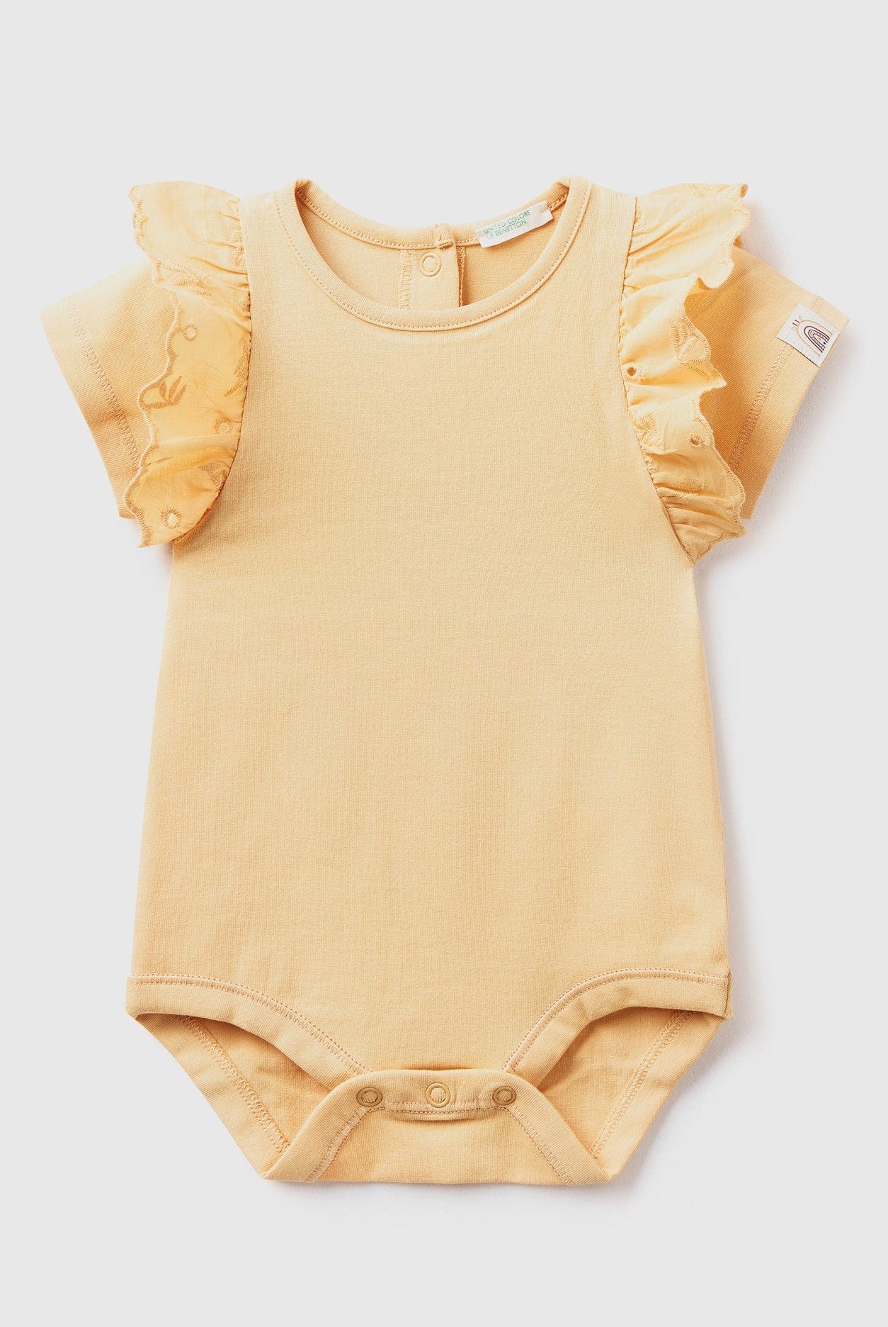 يونايتد كولورز اوف بينيتون بذلة رضع بفتحة بتطريز برودري أنجليز