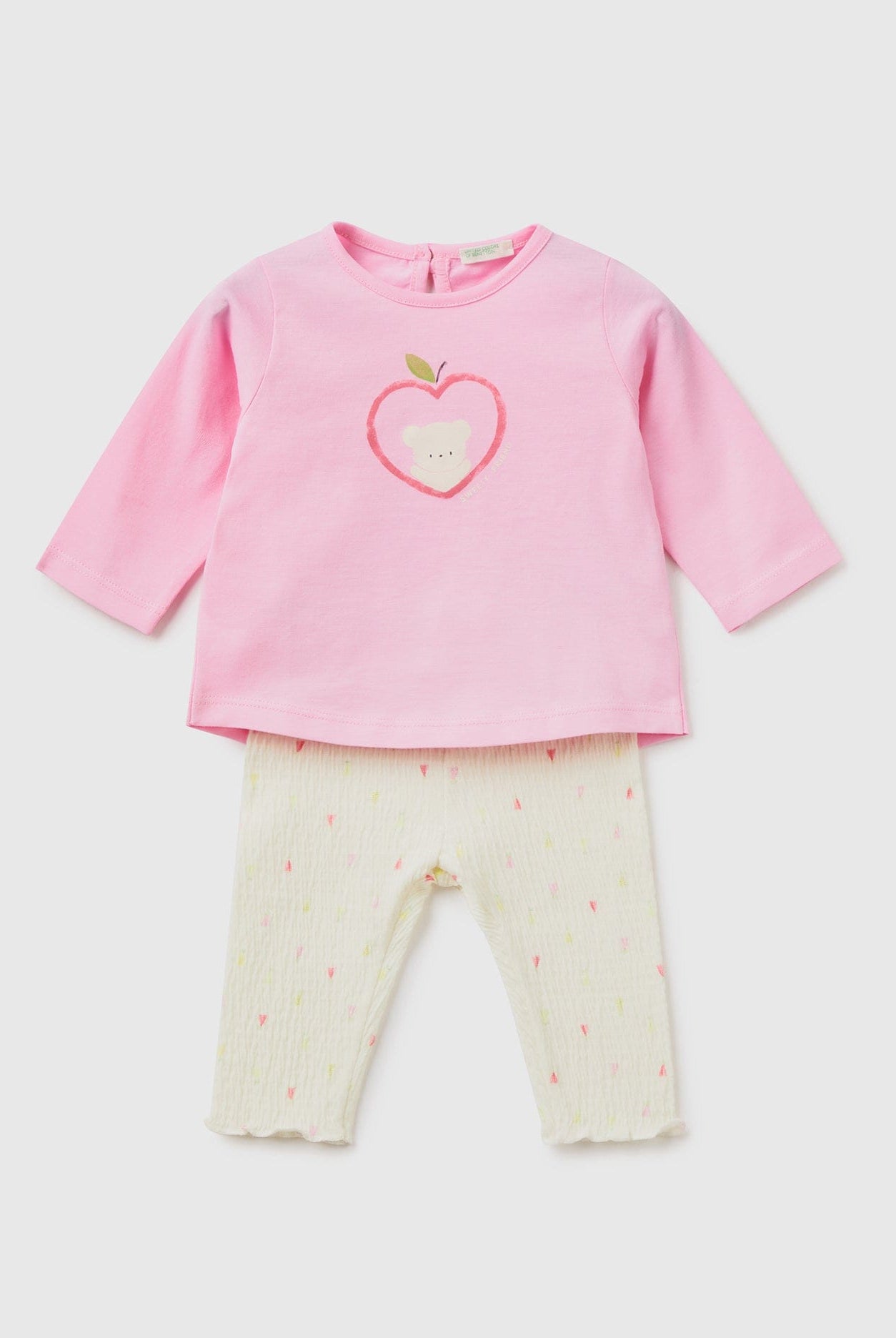 يونايتد كولورز اوف بينيتون طقم رضع من القطن بنقوش