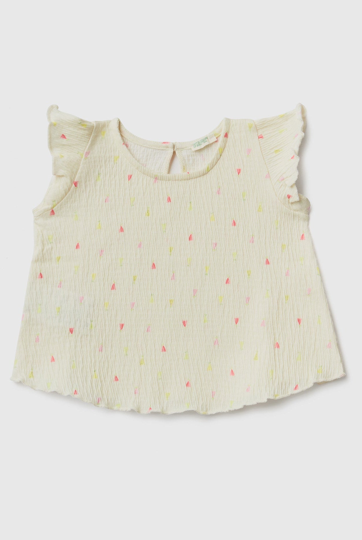 يونايتد كولورز اوف بينيتون تيشيرت بنقشة هندسية بناتي رضع أطفال