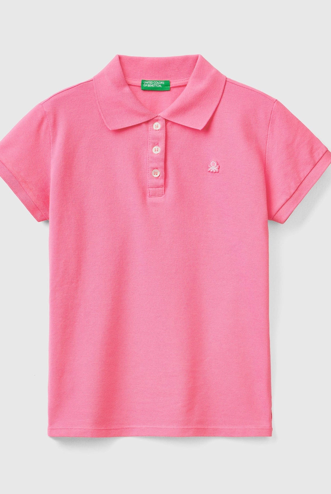 يونايتد كولورز اوف بينيتون قميص بولو بناتي بأكمام قصيرة من القطن العضوي