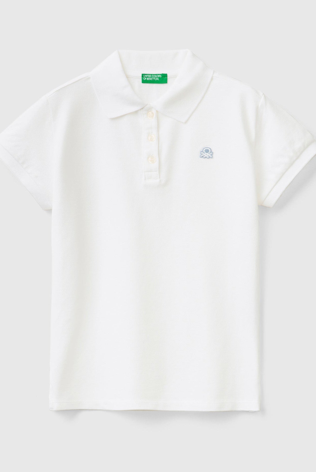 يونايتد كولورز اوف بينيتون قميص بولو بناتي بأكمام قصيرة من القطن العضوي