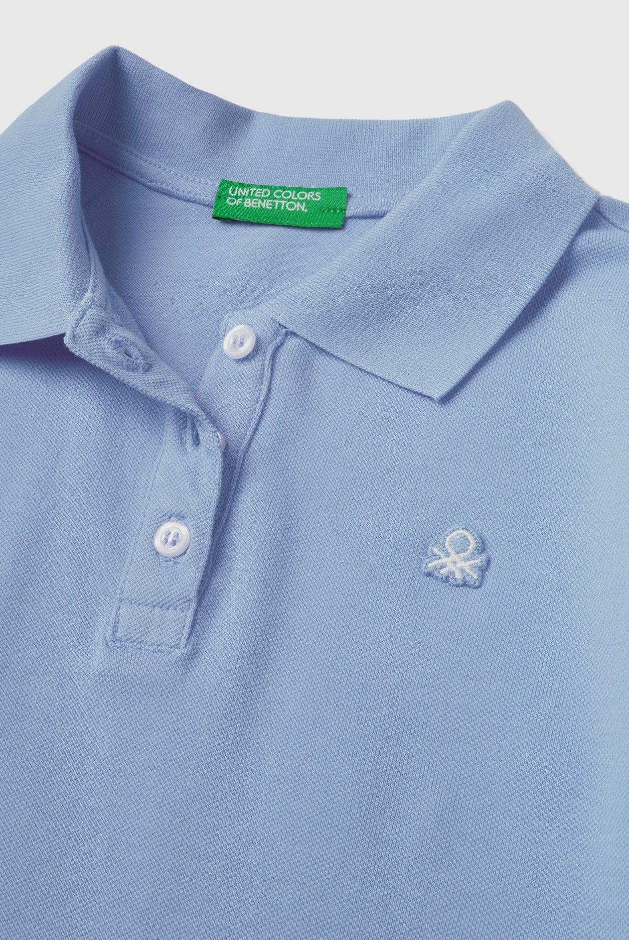 يونايتد كولورز اوف بينيتون قميص بولو بناتي بأكمام قصيرة من القطن العضوي