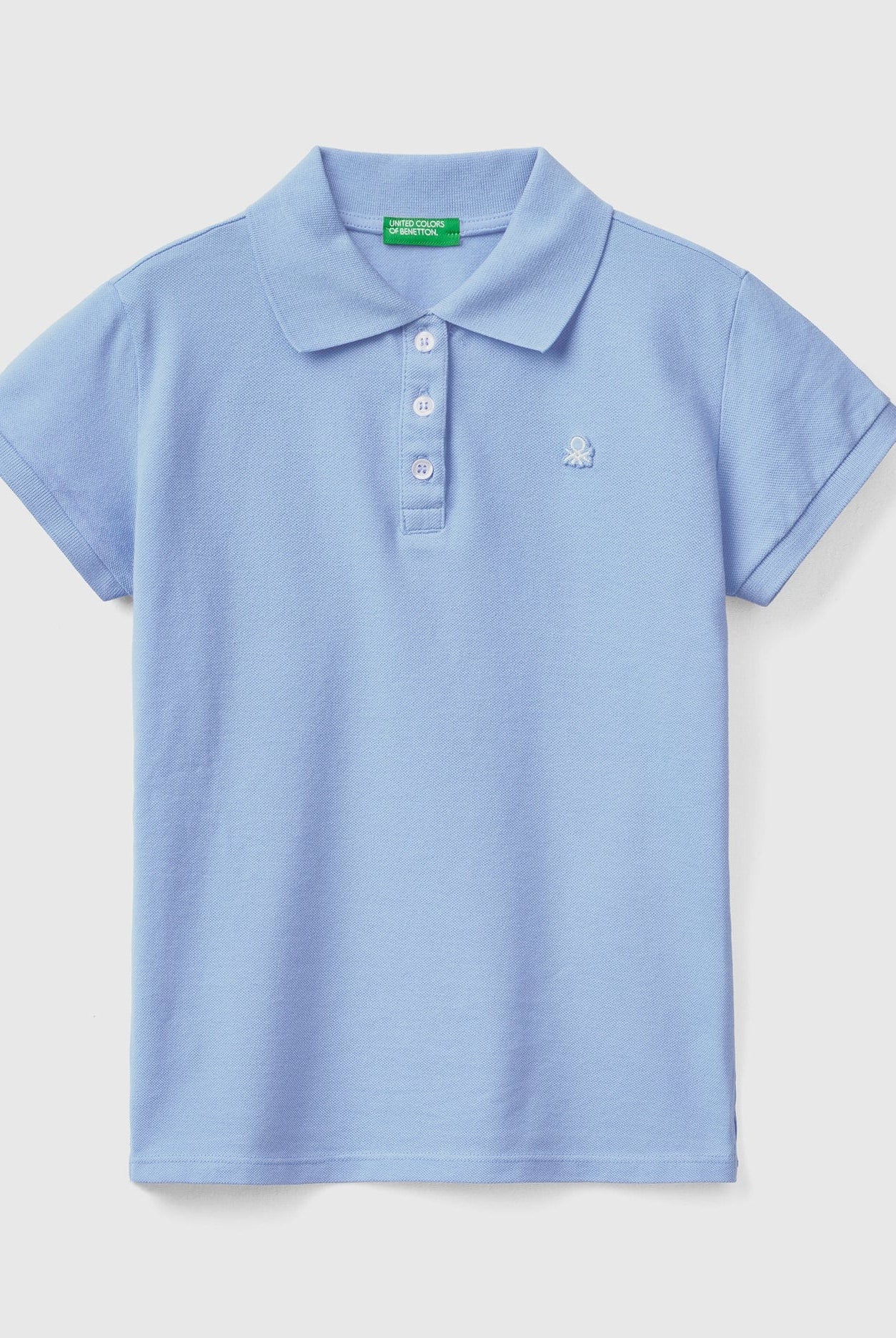 يونايتد كولورز اوف بينيتون قميص بولو بناتي بأكمام قصيرة من القطن العضوي