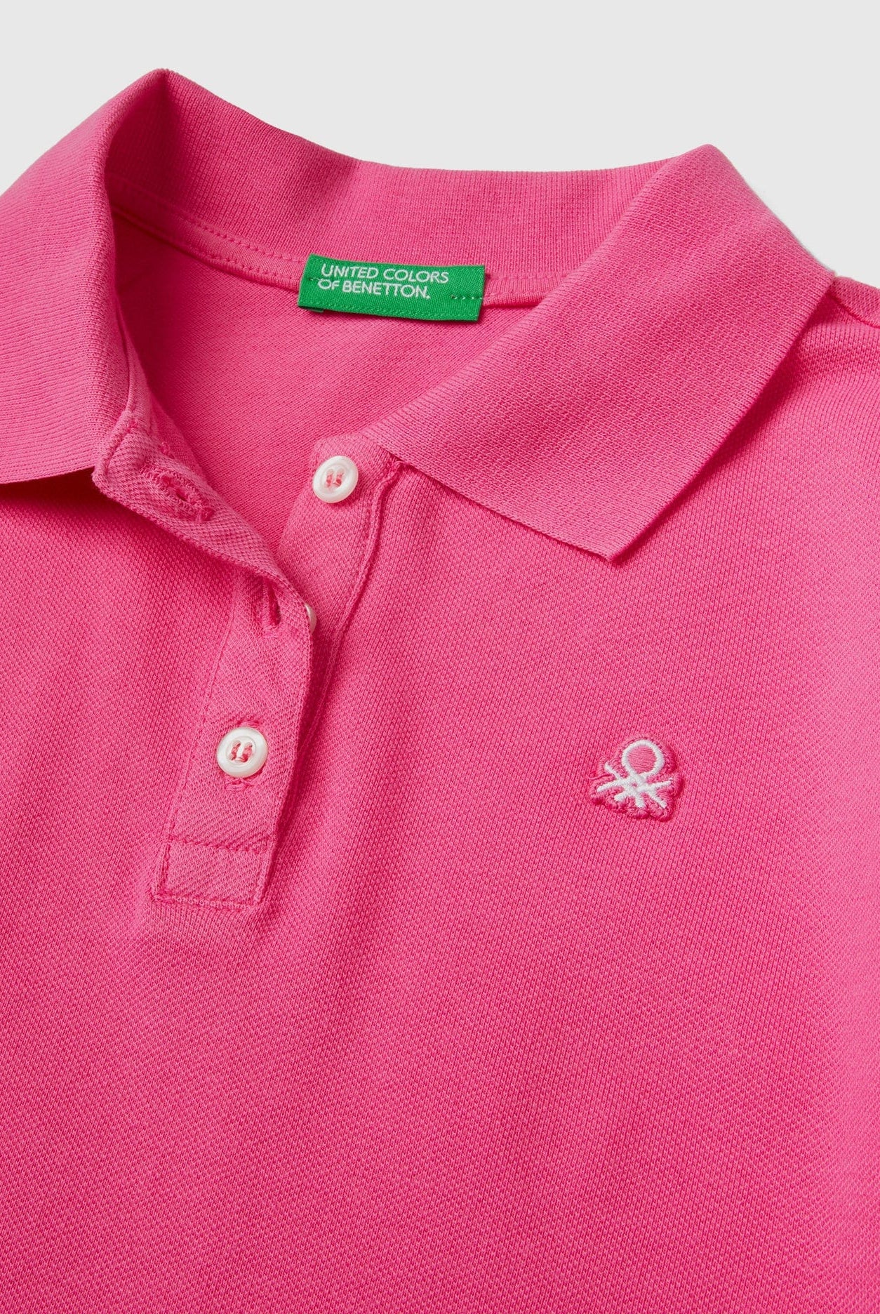 يونايتد كولورز اوف بينيتون قميص بولو بناتي بأكمام قصيرة من القطن العضوي