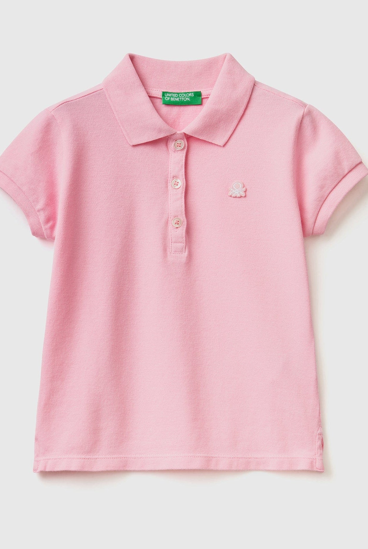 يونايتد كولورز اوف بينيتون تي شيرت بولو بناتي بقصة عادية من القطن العضوي