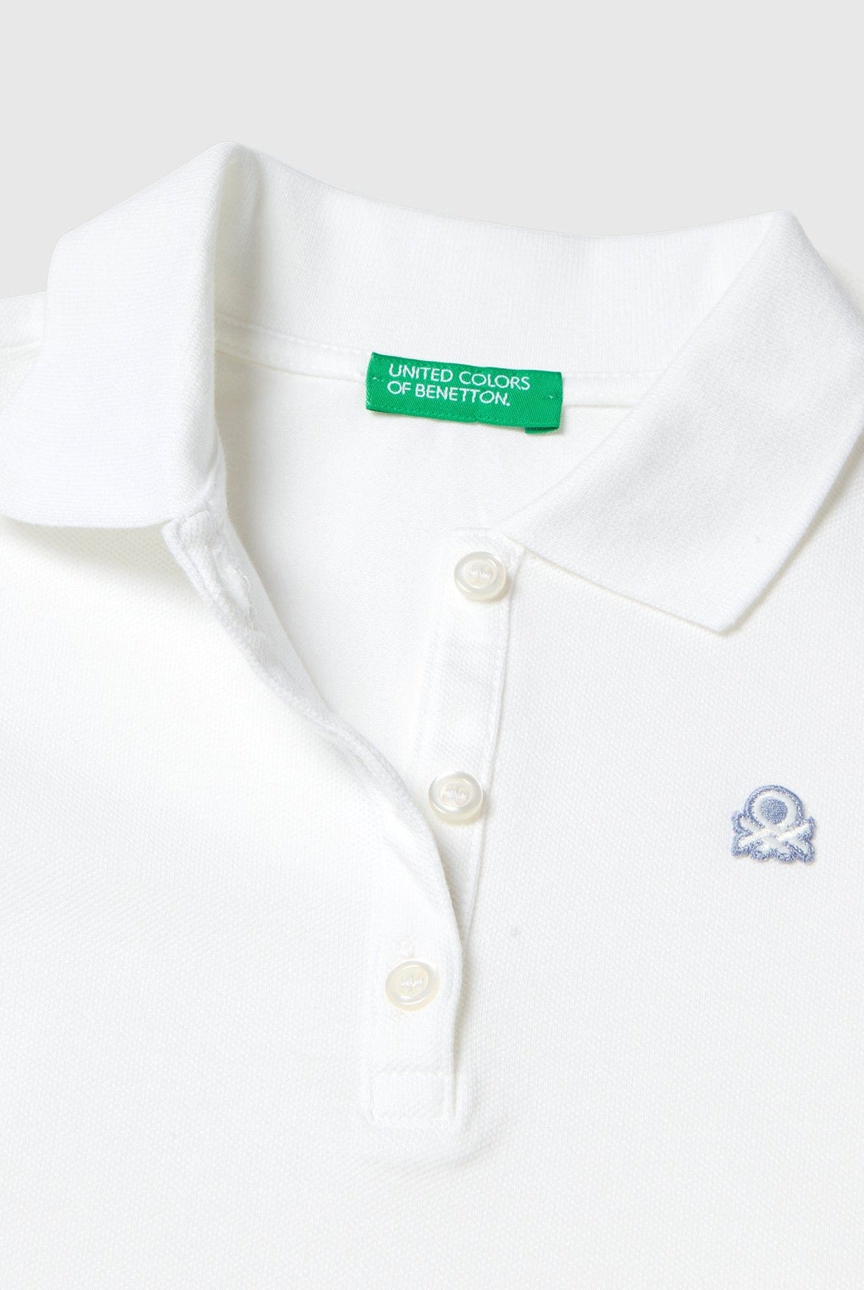 يونايتد كولورز اوف بينيتون تي شيرت بولو بناتي بقصة عادية من القطن العضوي