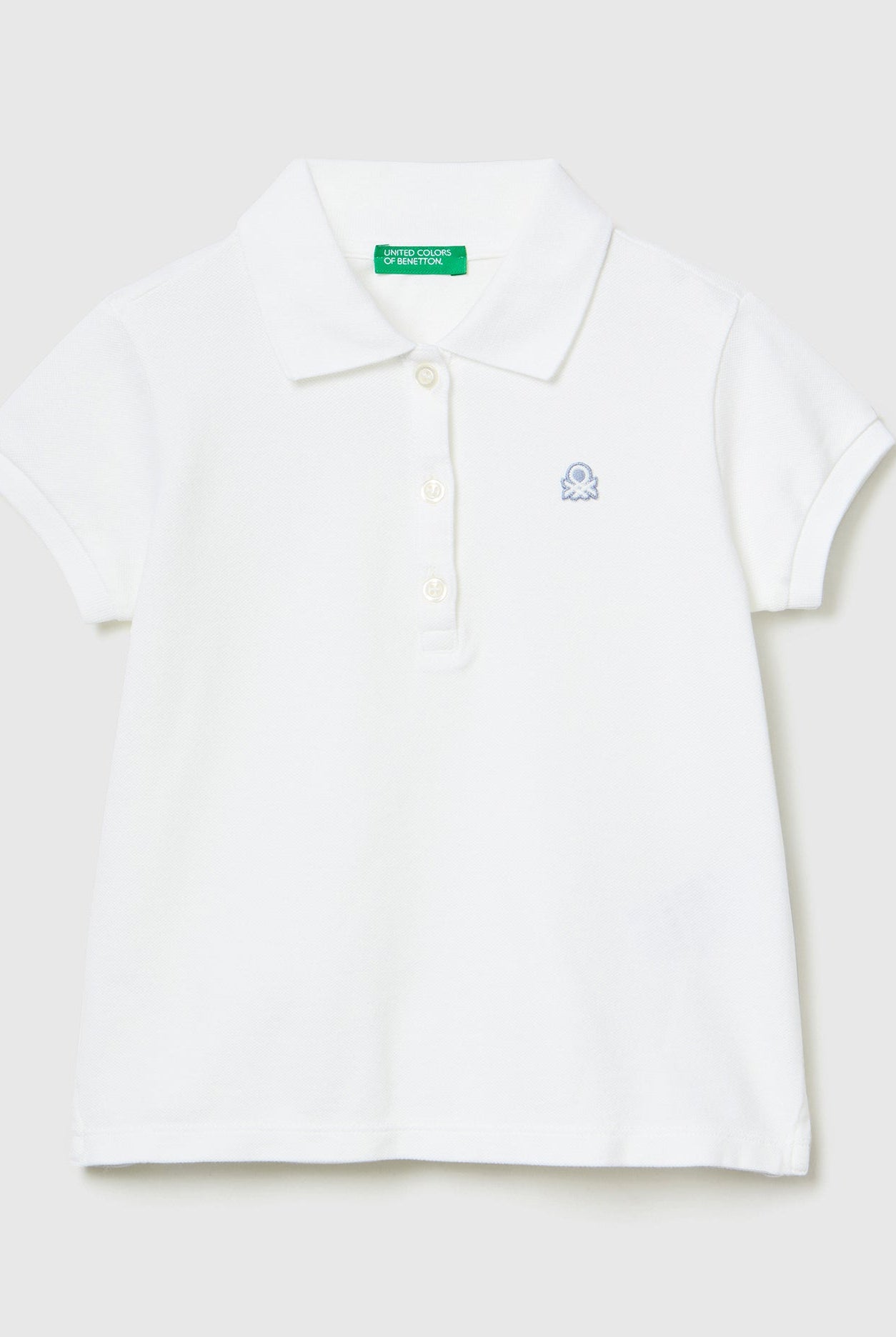 يونايتد كولورز اوف بينيتون تي شيرت بولو بناتي بقصة عادية من القطن العضوي