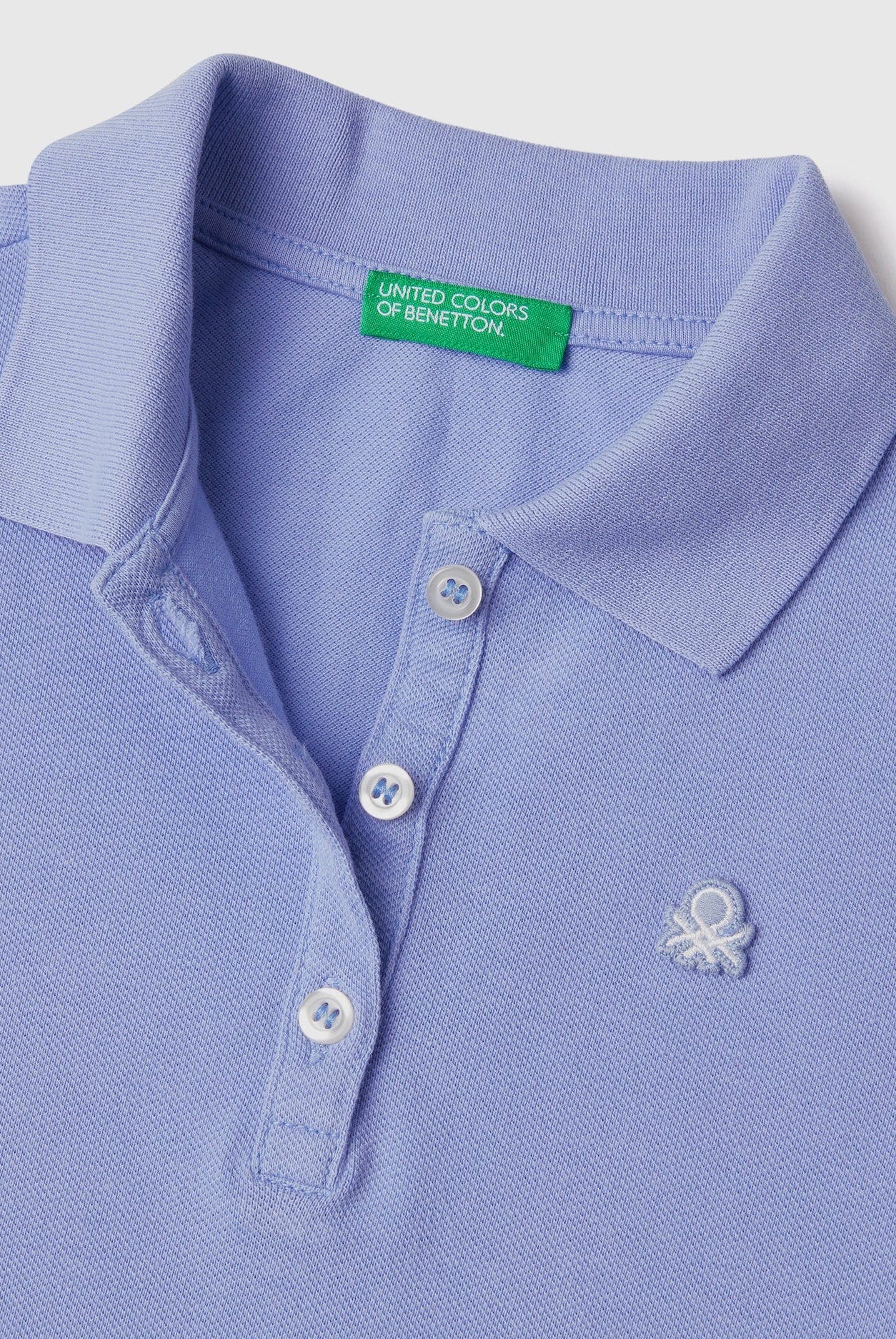 يونايتد كولورز اوف بينيتون تي شيرت بولو بناتي بقصة عادية من القطن العضوي