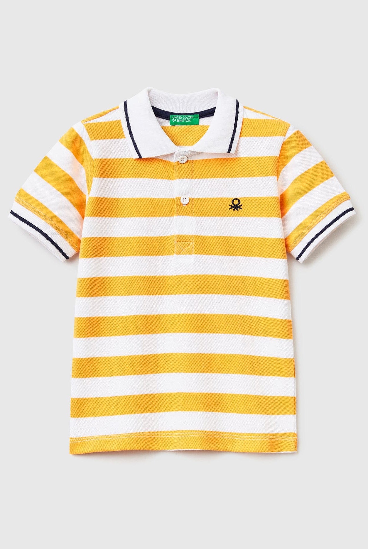 يونايتد كولورز اوف بينيتون قميص بولو بأكمام قصيرة وخطوط ولادي