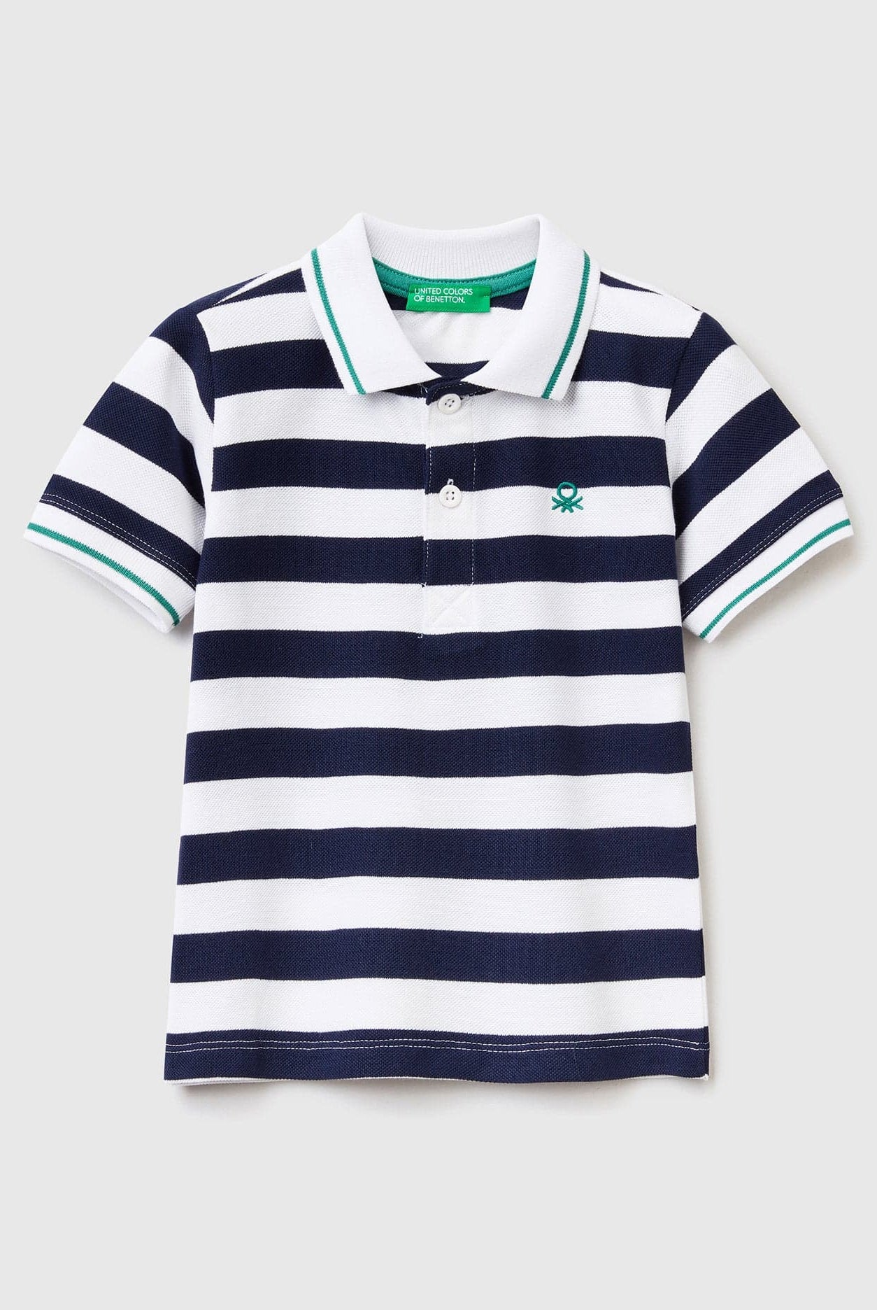 يونايتد كولورز اوف بينيتون قميص بولو بأكمام قصيرة وخطوط ولادي