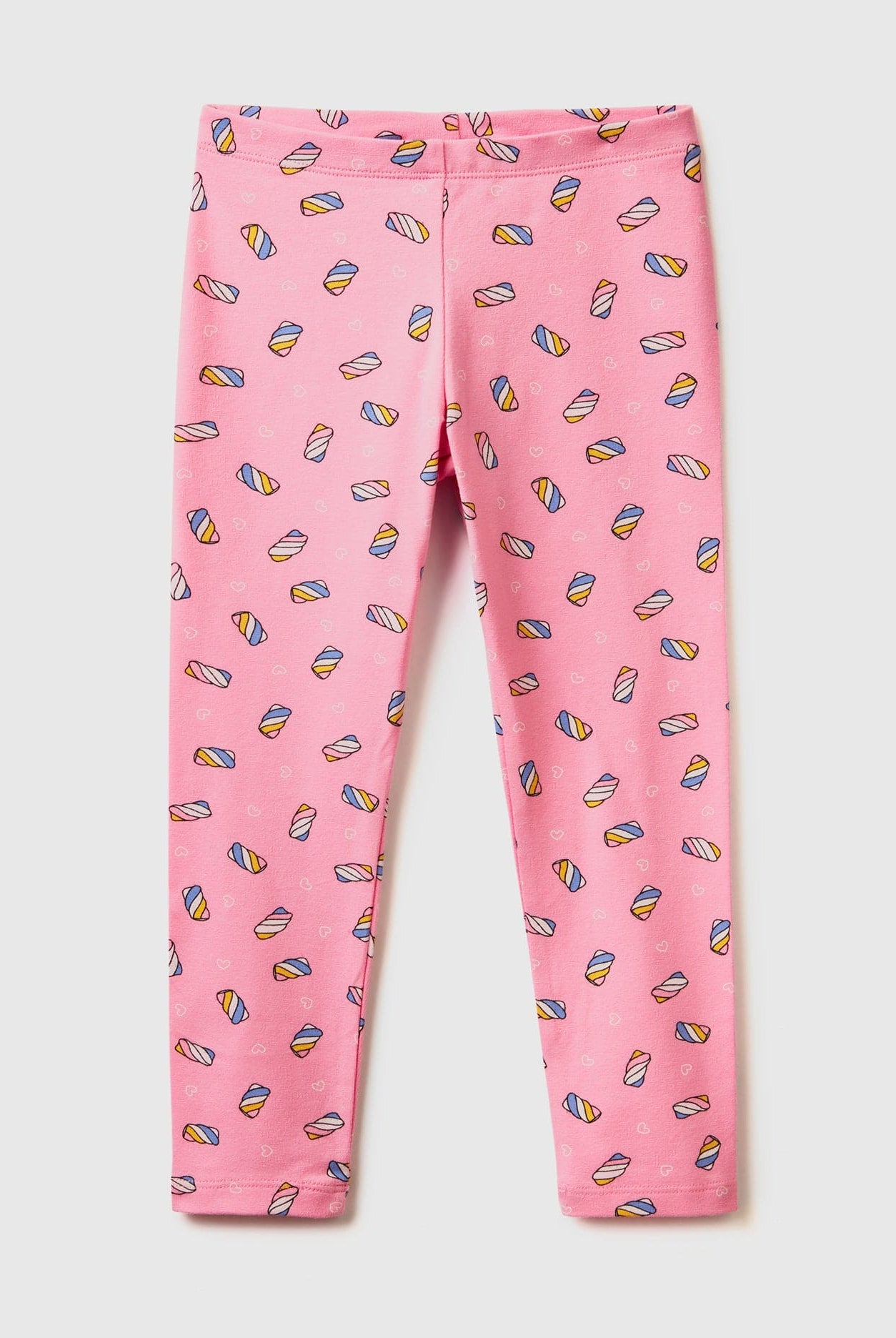 يونايتد كولورز اوف بينيتون بنطلون ليقنز بناتي قطن مطاطي مُنقّش