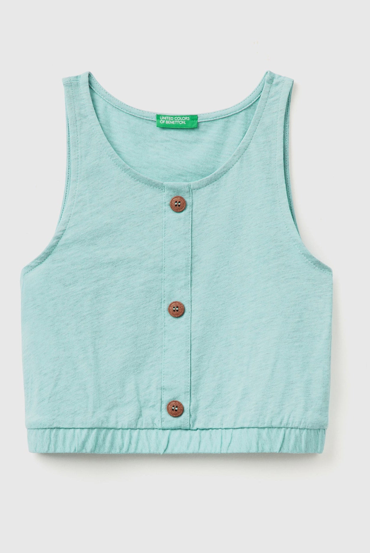 يونايتد كولورز اوف بينيتون تانك توب بدون أكمام مع أزرار بناتي
