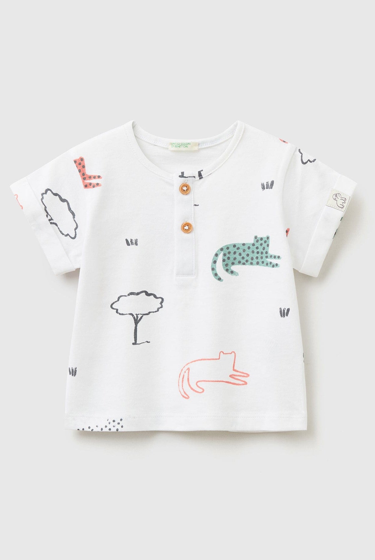 يونايتد كولورز اوف بينيتون تي شيرت هينلي بطباعة رضع