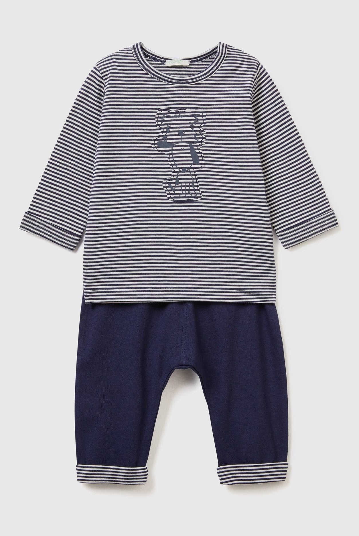 يونايتد كولورز اوف بينيتون طقم مواليد من القطن العضوي 100%