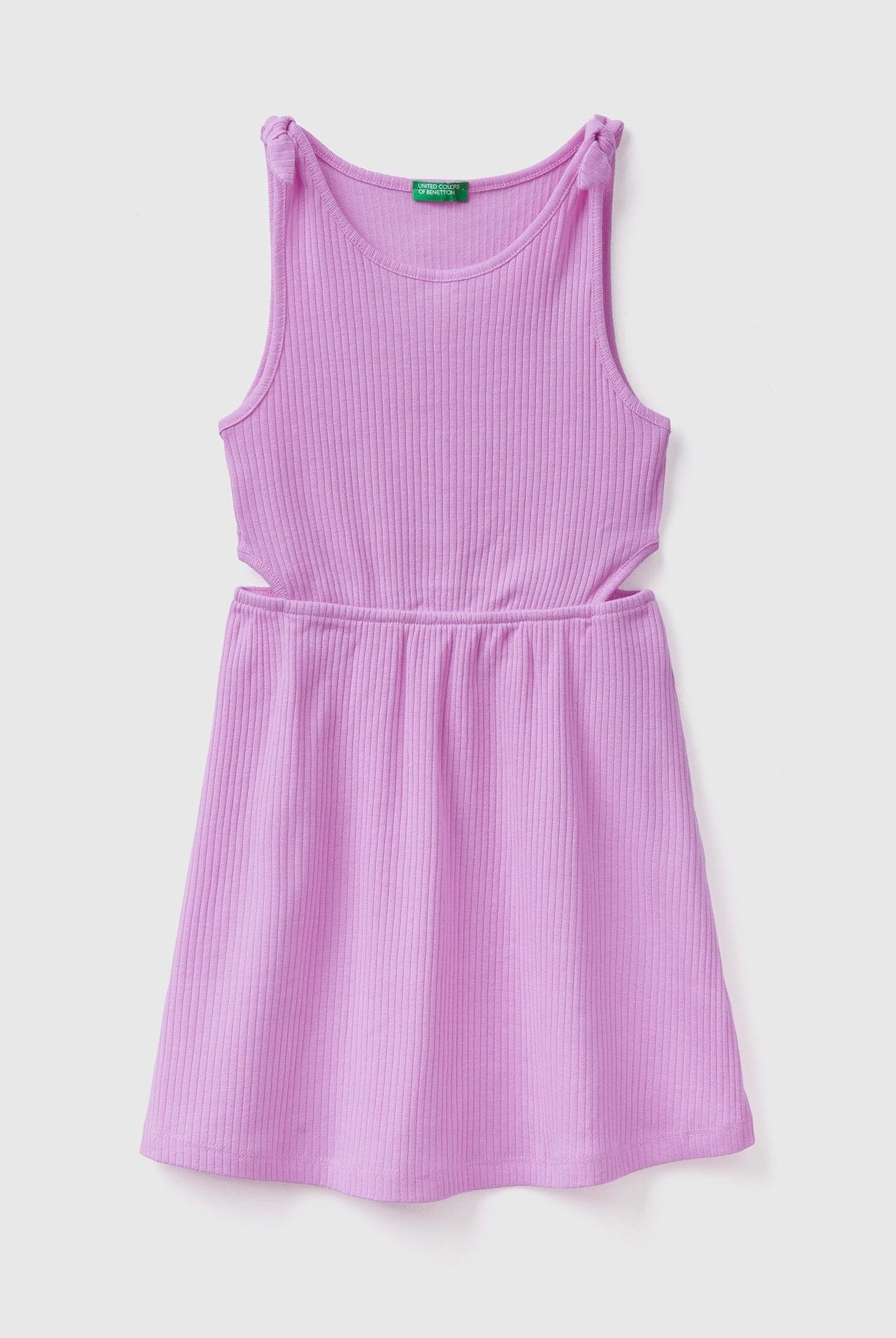 يونايتد كولورز اوف بينيتون فستان بناتي مضلع بأحزمة الكتف