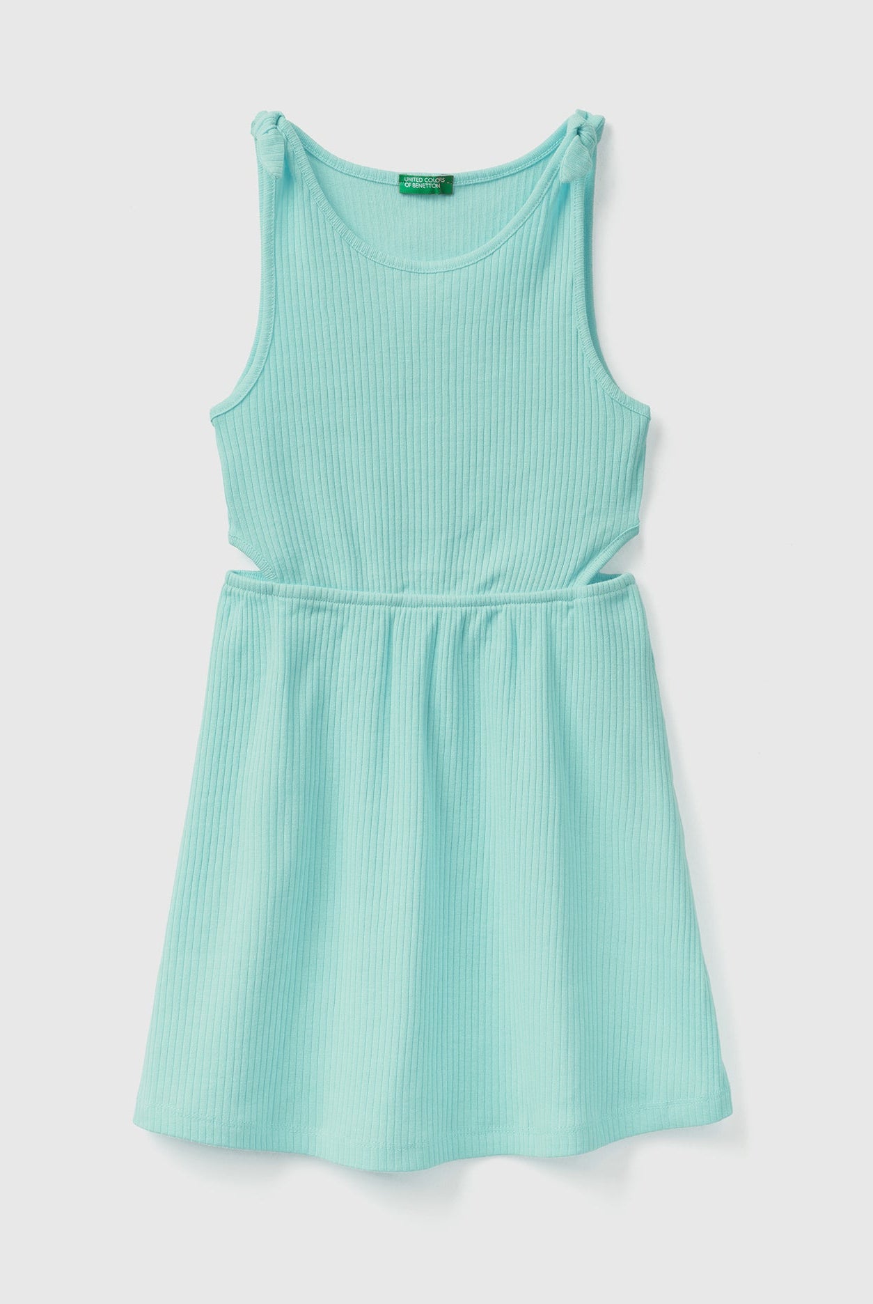 يونايتد كولورز اوف بينيتون فستان بناتي مضلع بأحزمة الكتف