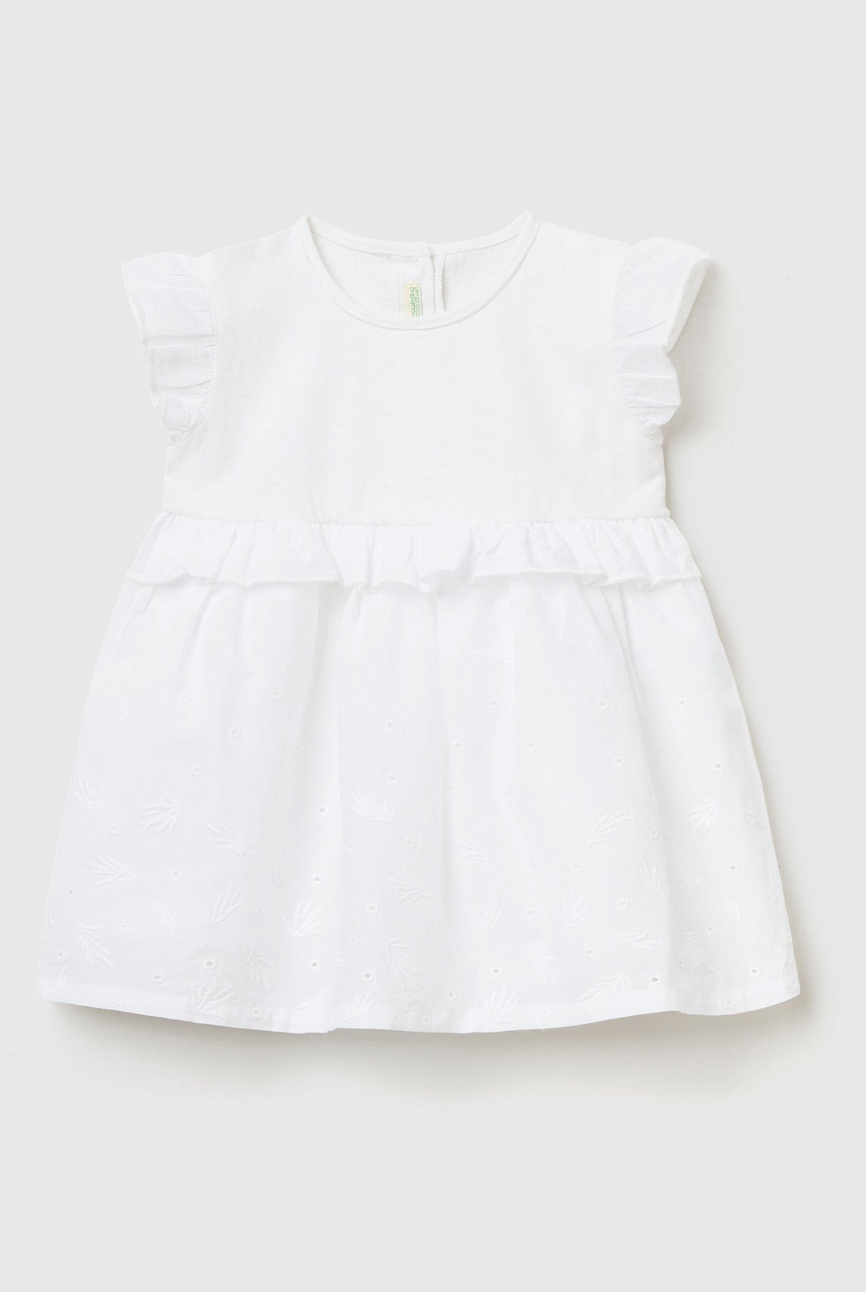 يونايتد كولورز اوف بينيتون فستان رضع بتطريز برودري أنجليزي