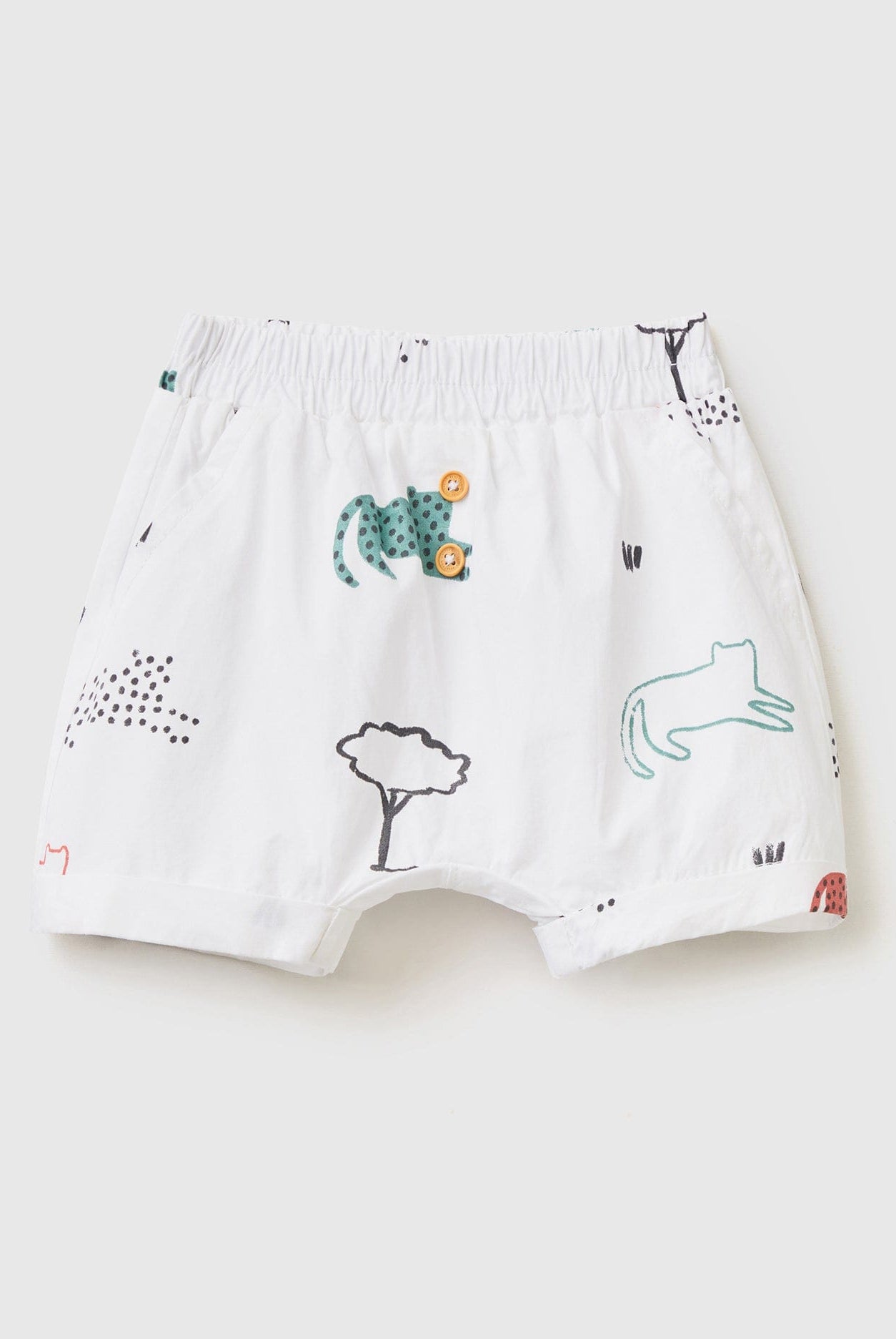 يونايتد كولورز اوف بينيتون شورت مواليد بنقشة حيوانات