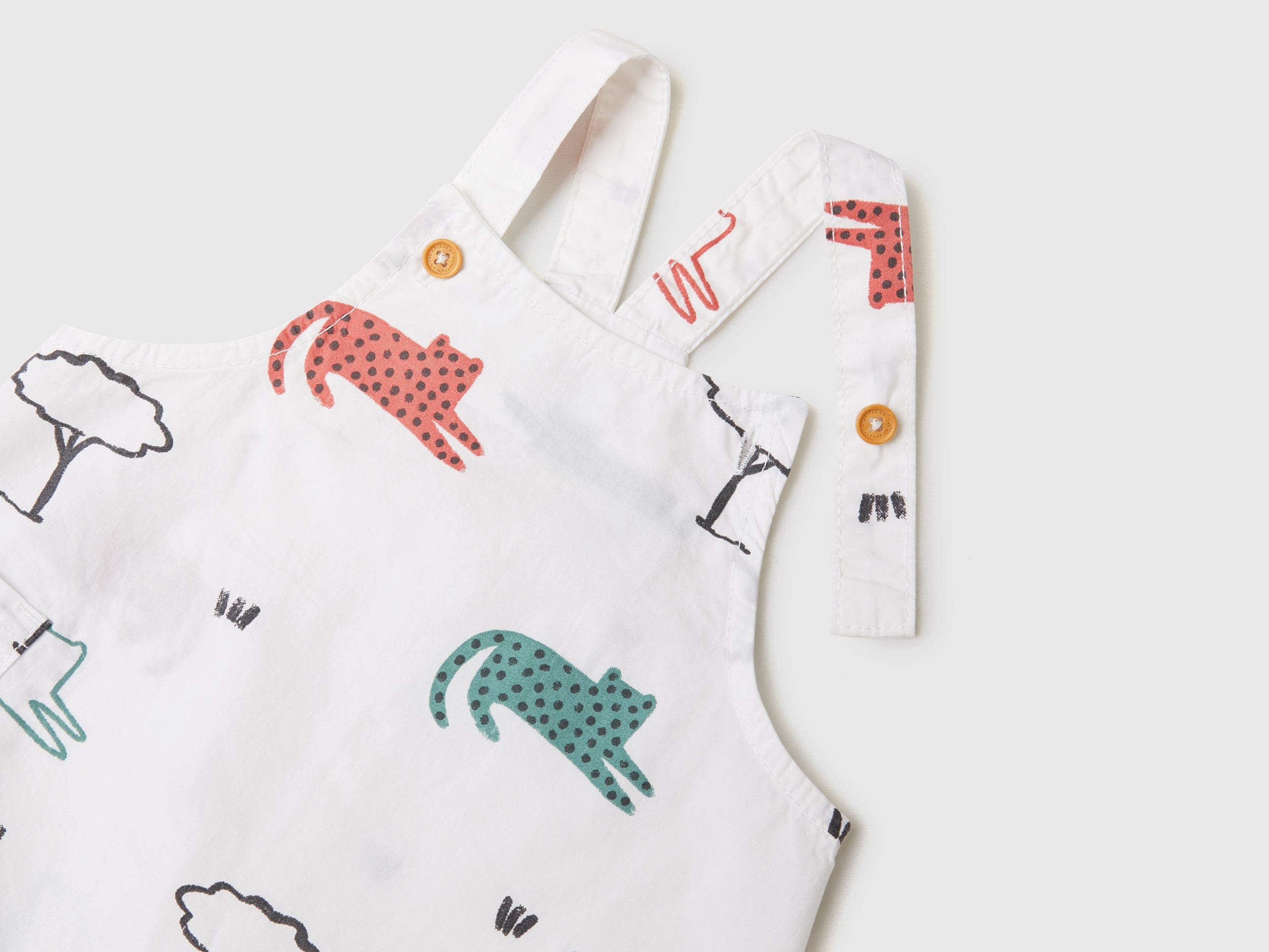 يونايتد كولورز اوف بينيتون سالوبيت رضع دنجري بطبعة حيوانات