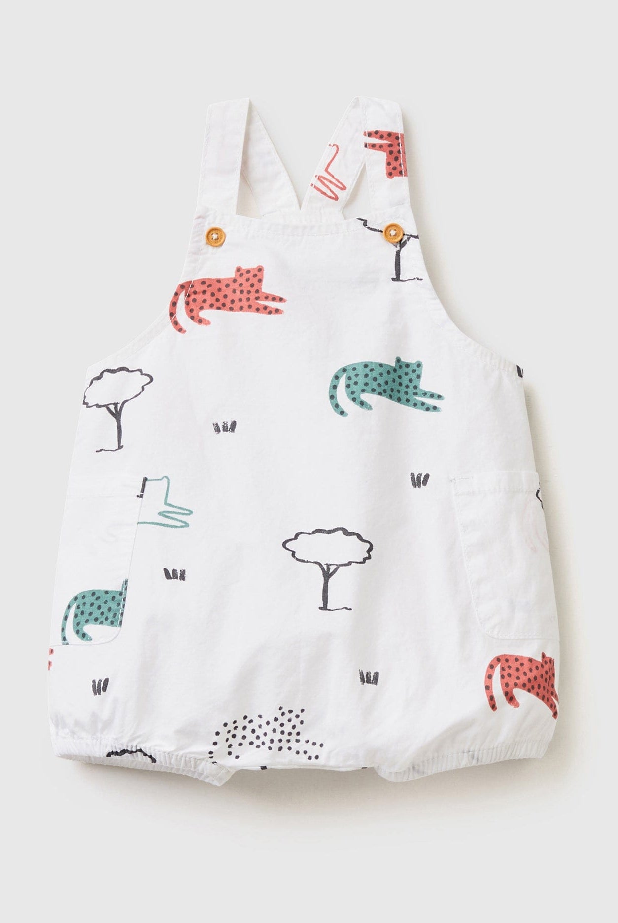 يونايتد كولورز اوف بينيتون سالوبيت رضع دنجري بطبعة حيوانات