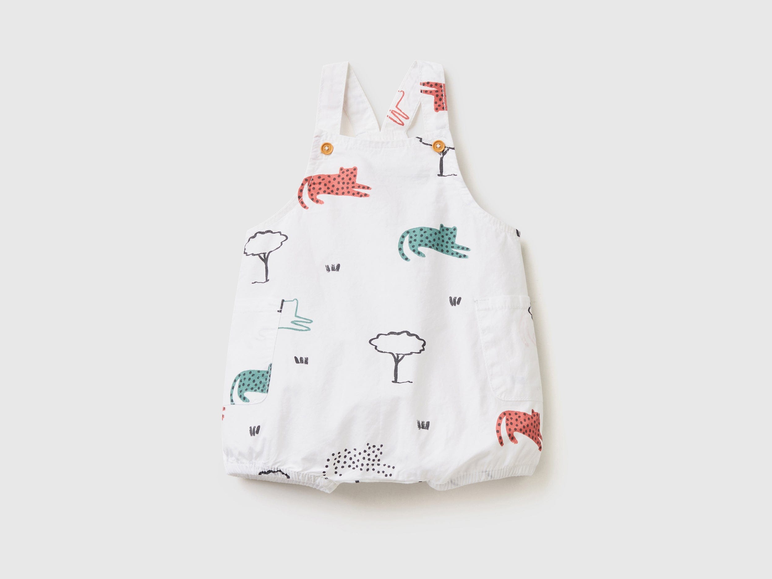 يونايتد كولورز اوف بينيتون سالوبيت رضع دنجري بطبعة حيوانات