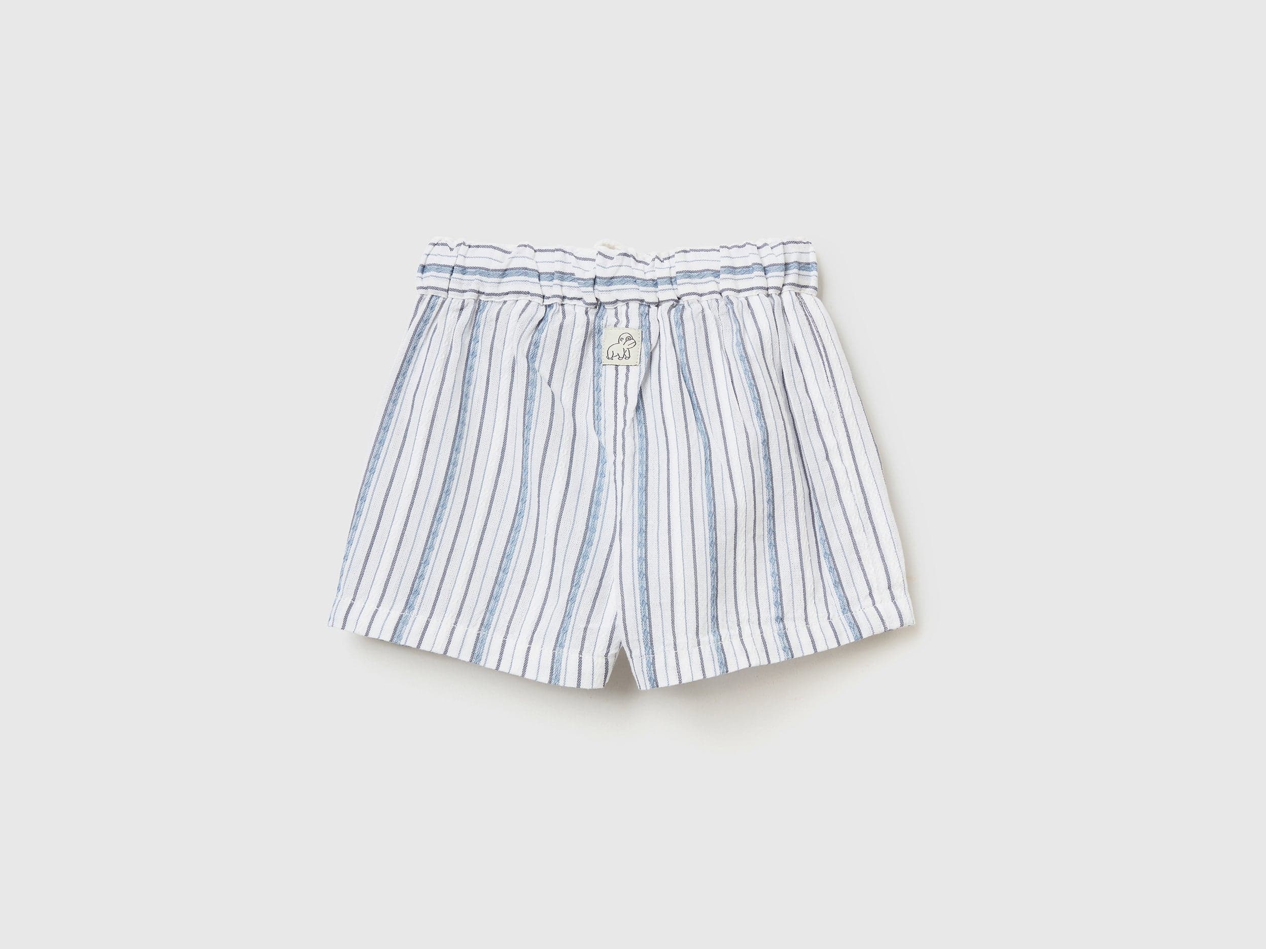 يونايتد كولورز اوف بينيتون شورت مخطط من القطن الخالص رضع
