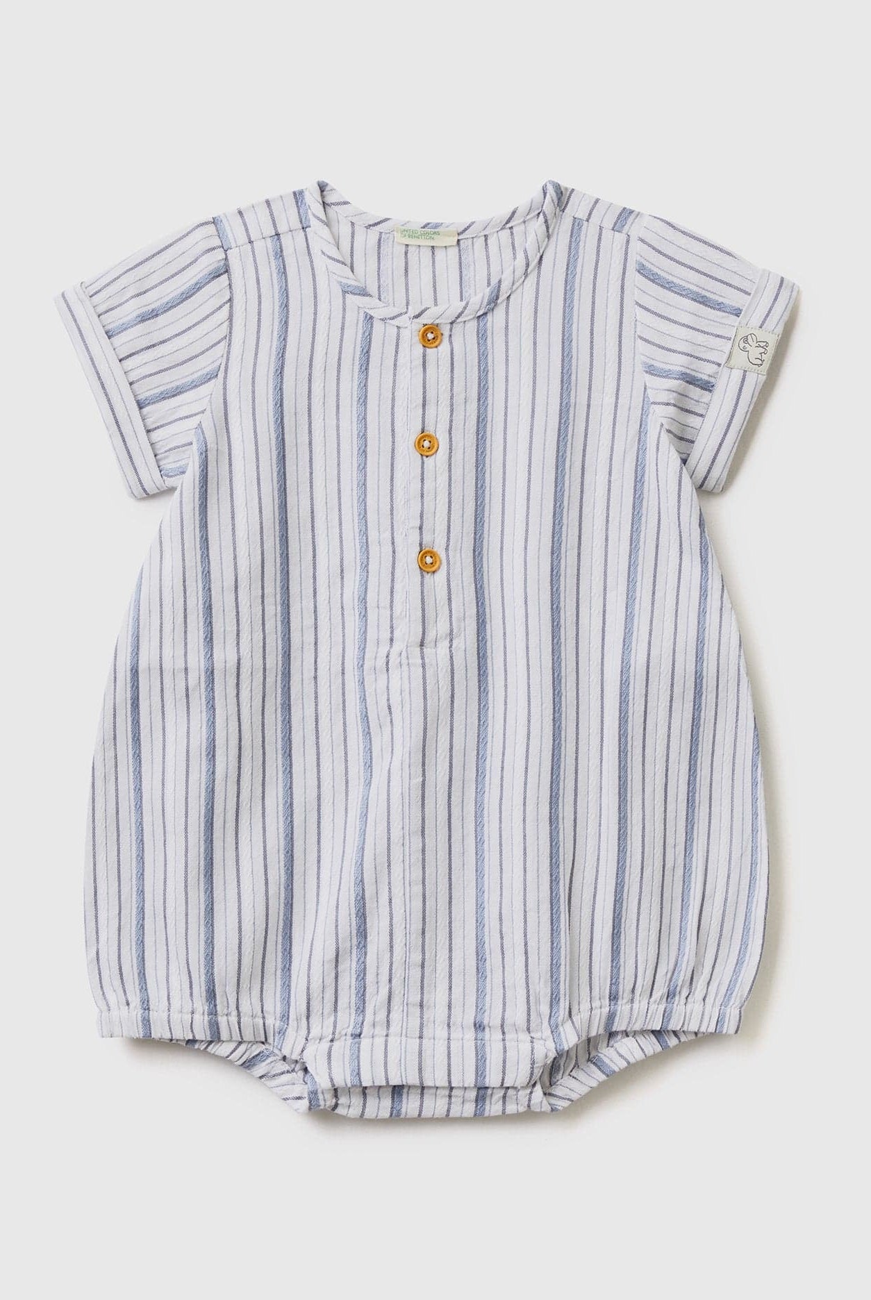 يونايتد كولورز اوف بينيتون سالوبيت مخططة من القطن الخالص بأزرار أمامية رضع