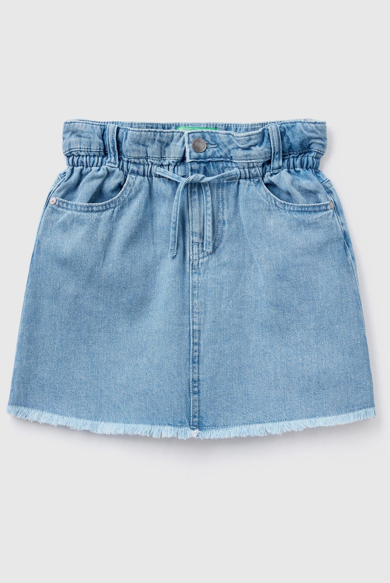 يونايتد كولورز اوف بينيتون تنورة دينم بناتي قصيرة خفيفة الوزن