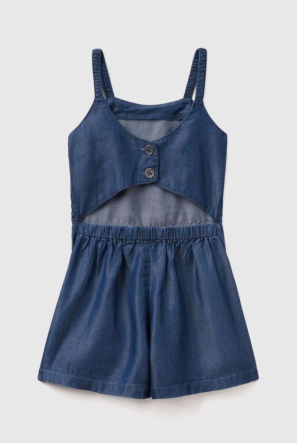 يونايتد كولورز اوف بينيتون جمبسوت بناتي من الدنيم الخفيف