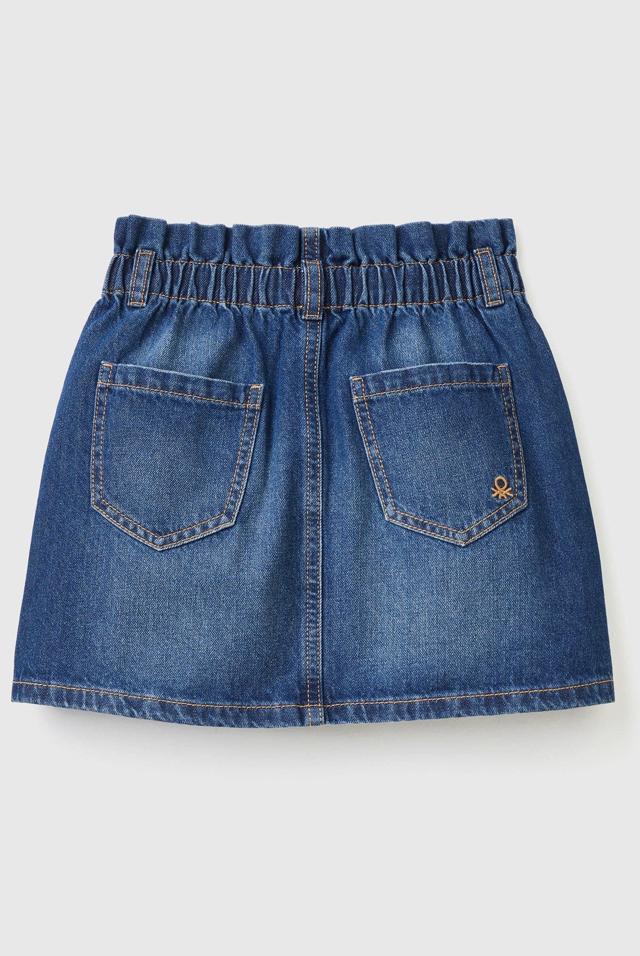 يونايتد كولورز اوف بينيتون تنورة دينم اطفالي بخصر مكشكش