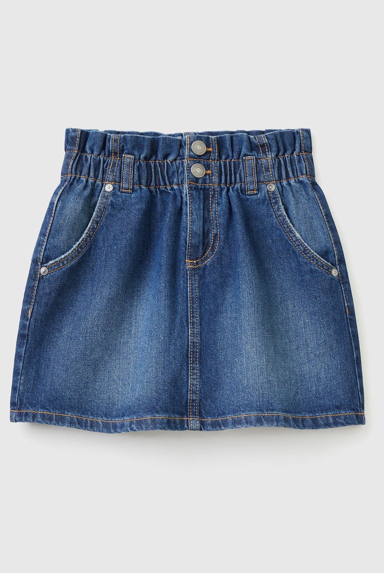 يونايتد كولورز اوف بينيتون تنورة دينم اطفالي بخصر مكشكش