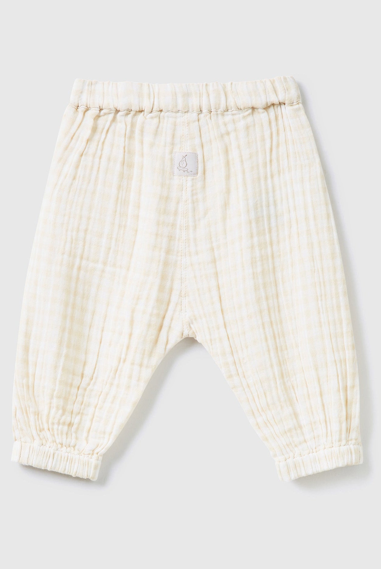 يونايتد كولورز اوف بينيتون بنطلون فيشي من القطن الخالص بجيوب أمامية رضع أطفال