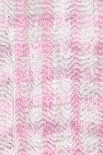 يونايتد كولورز اوف بينيتون فستان فيشي من القطن الخالص مربعات كم قصير رضع أطفال