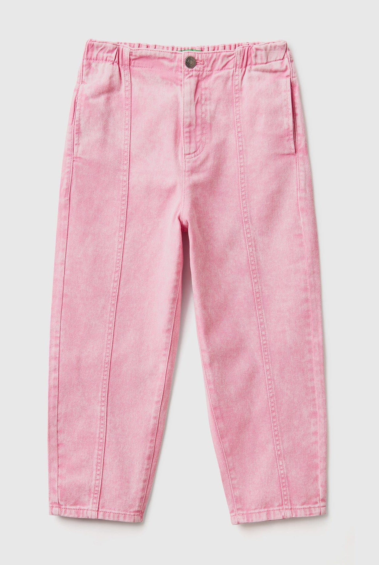 يونايتد كولورز اوف بينيتون بنطلون بناتي واسع مصنوع من القطن بنسبة 100%