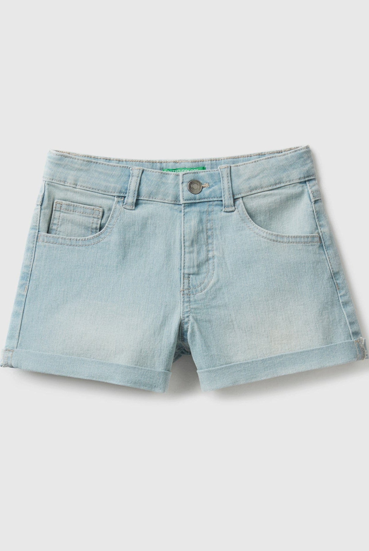 يونايتد كولورز اوف بينيتون شورت اطفالي جينز من الدنيم المعاد تدويرة