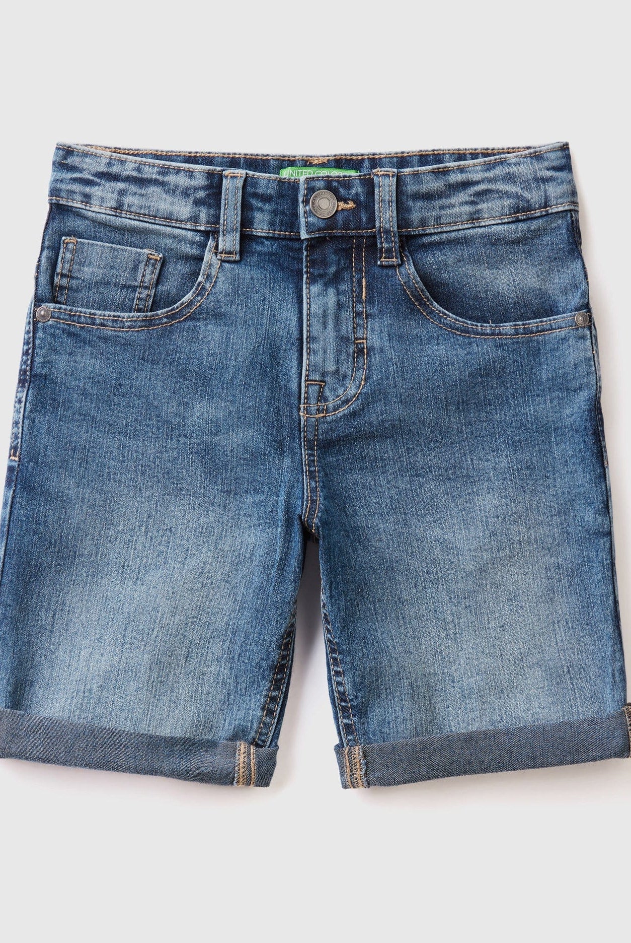 يونايتد كولورز اوف بينيتون برمودا سليم فيت من الدنيم المعاد تدويرة ولادي