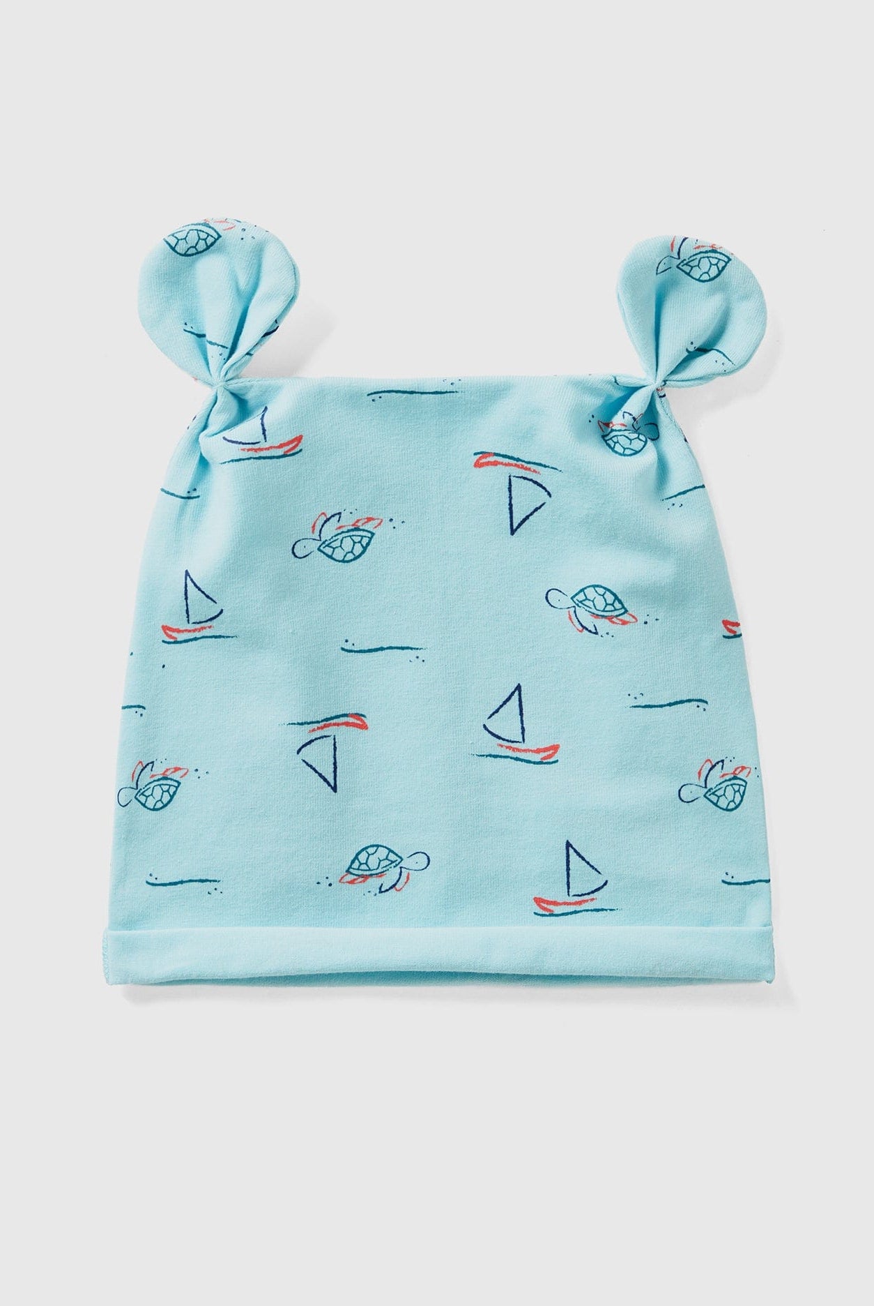 يونايتد كولورز اوف بينيتون قبعة رضع مطبوعة من القطن الخالص 100%