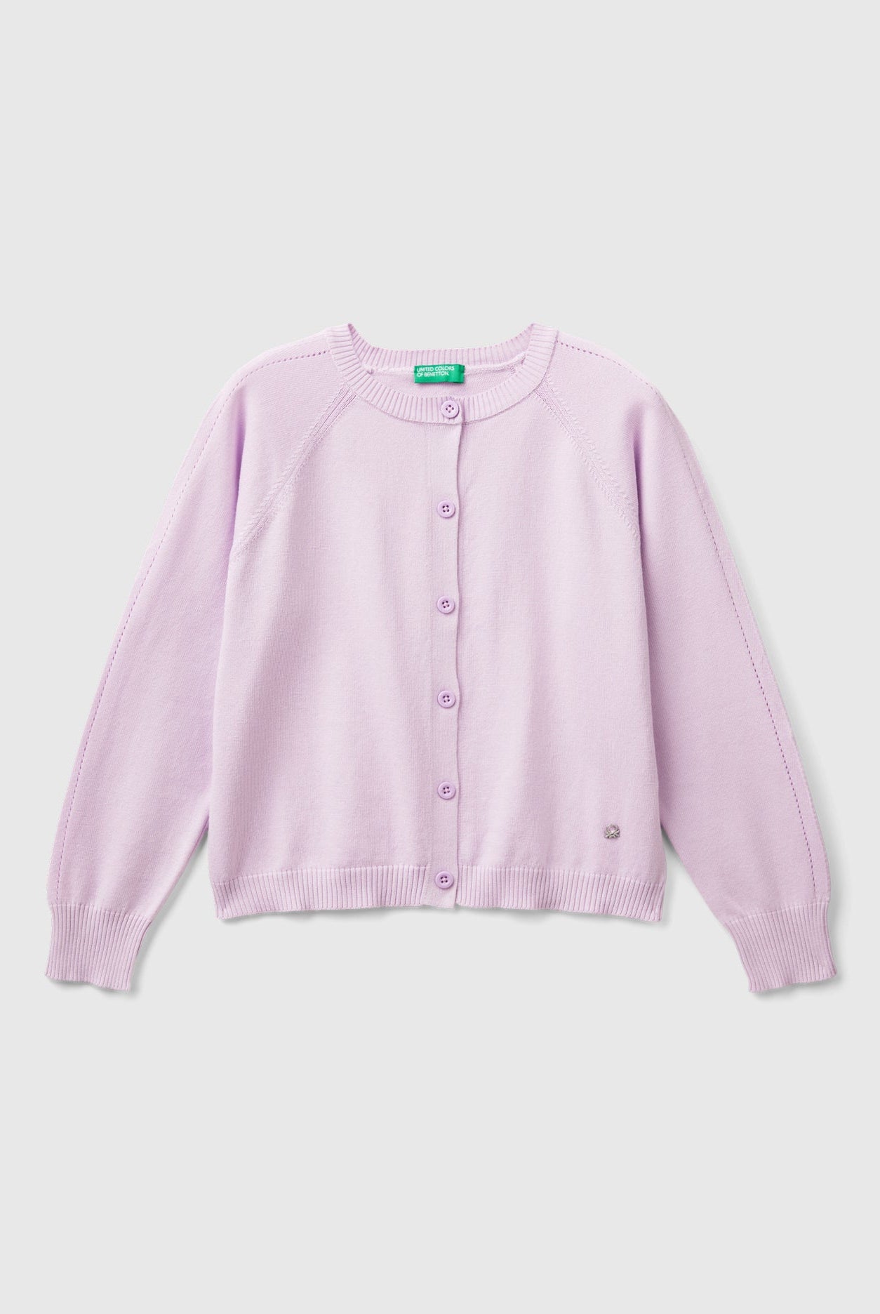 يونايتد كولورز اوف بينيتون كارديجان بناتي بأكمام طويلة وازرار اماميه