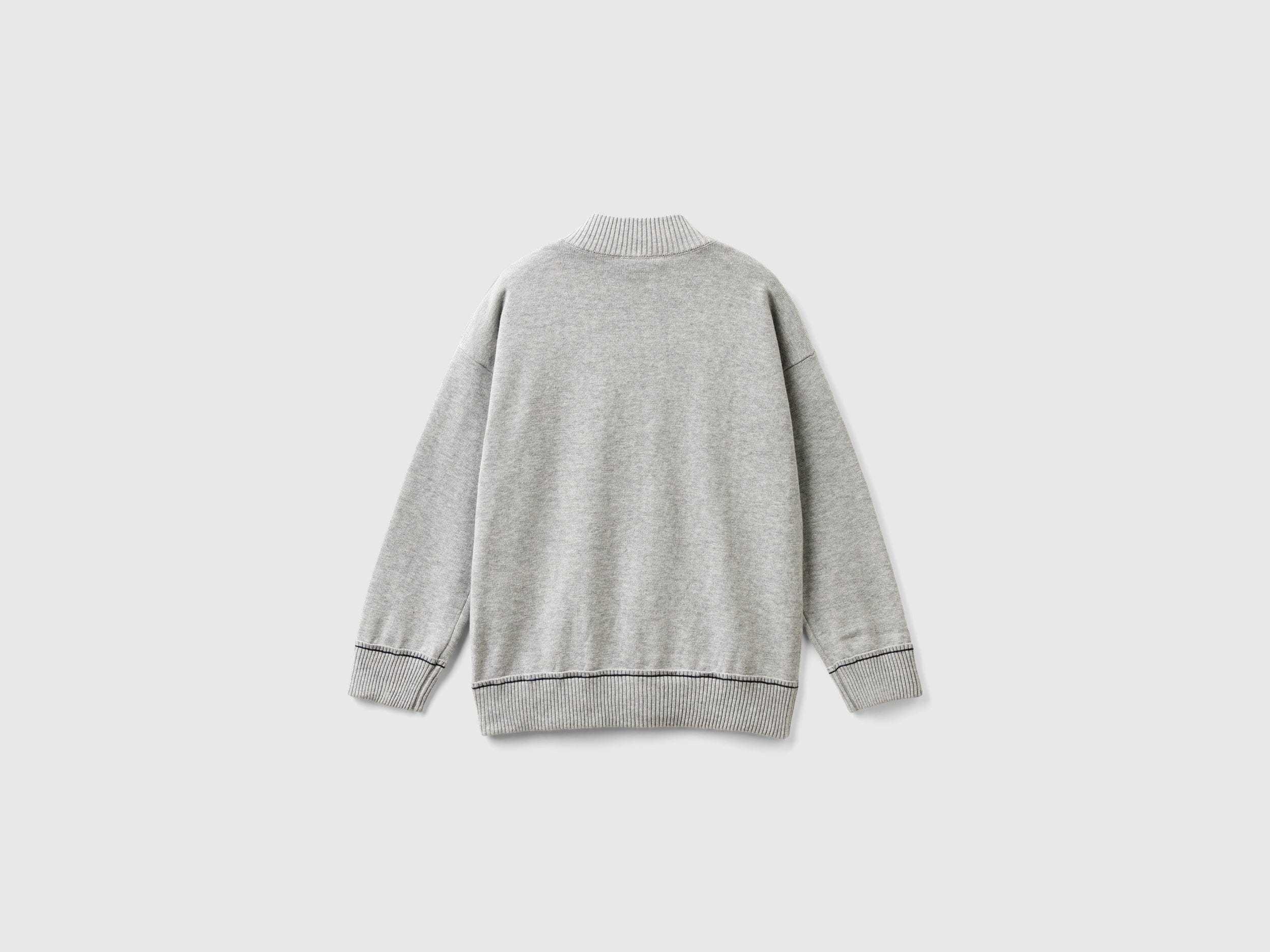 يونايتد كولورز اوف بينيتون كارديجان ولادي بسحاب وأكمام طويلة