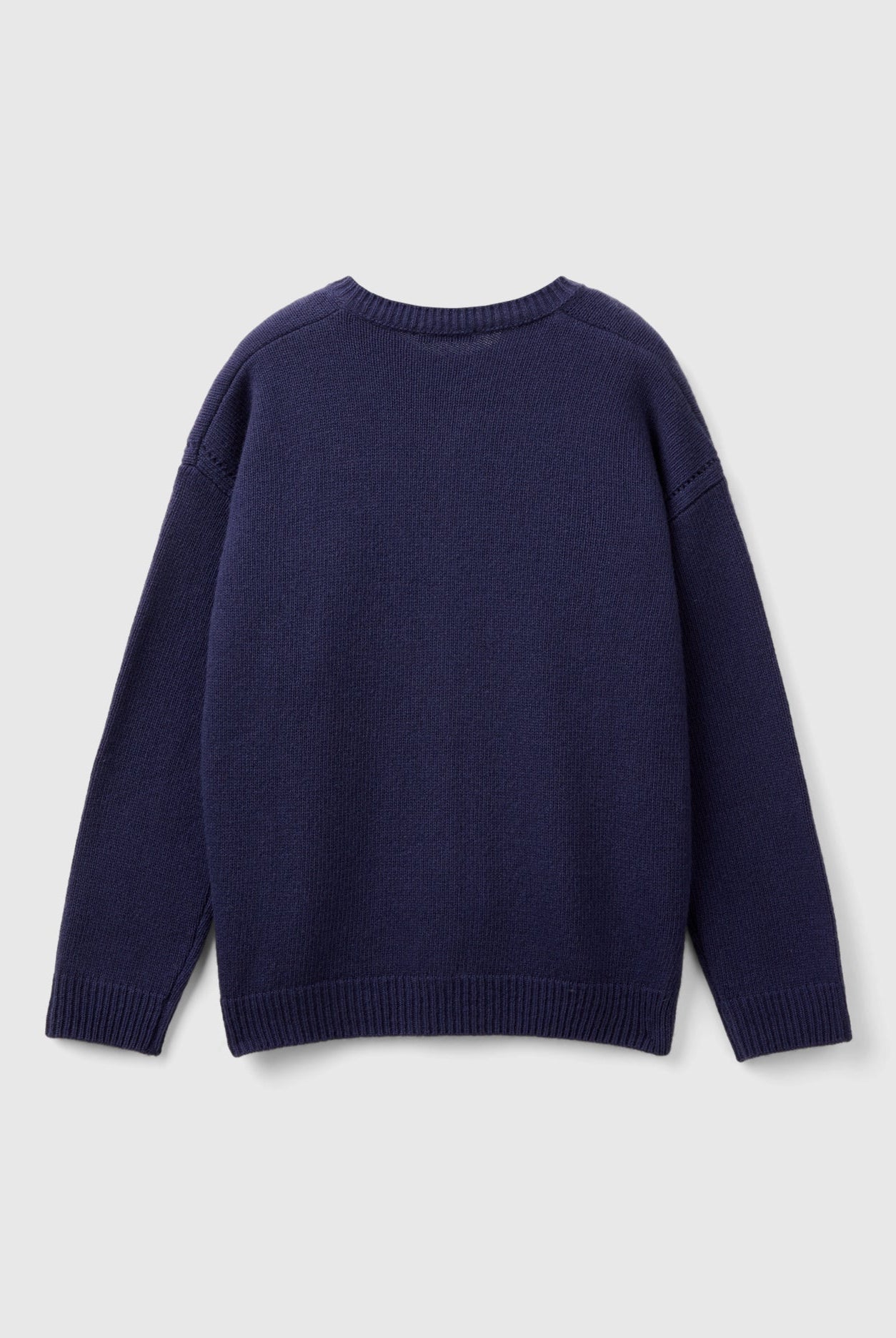 يونايتد كولورز اوف بينيتون كارديجان بناتي بأكمام طويلة وياقة دائرية من الصوف ناعمة بأزرار أمامية