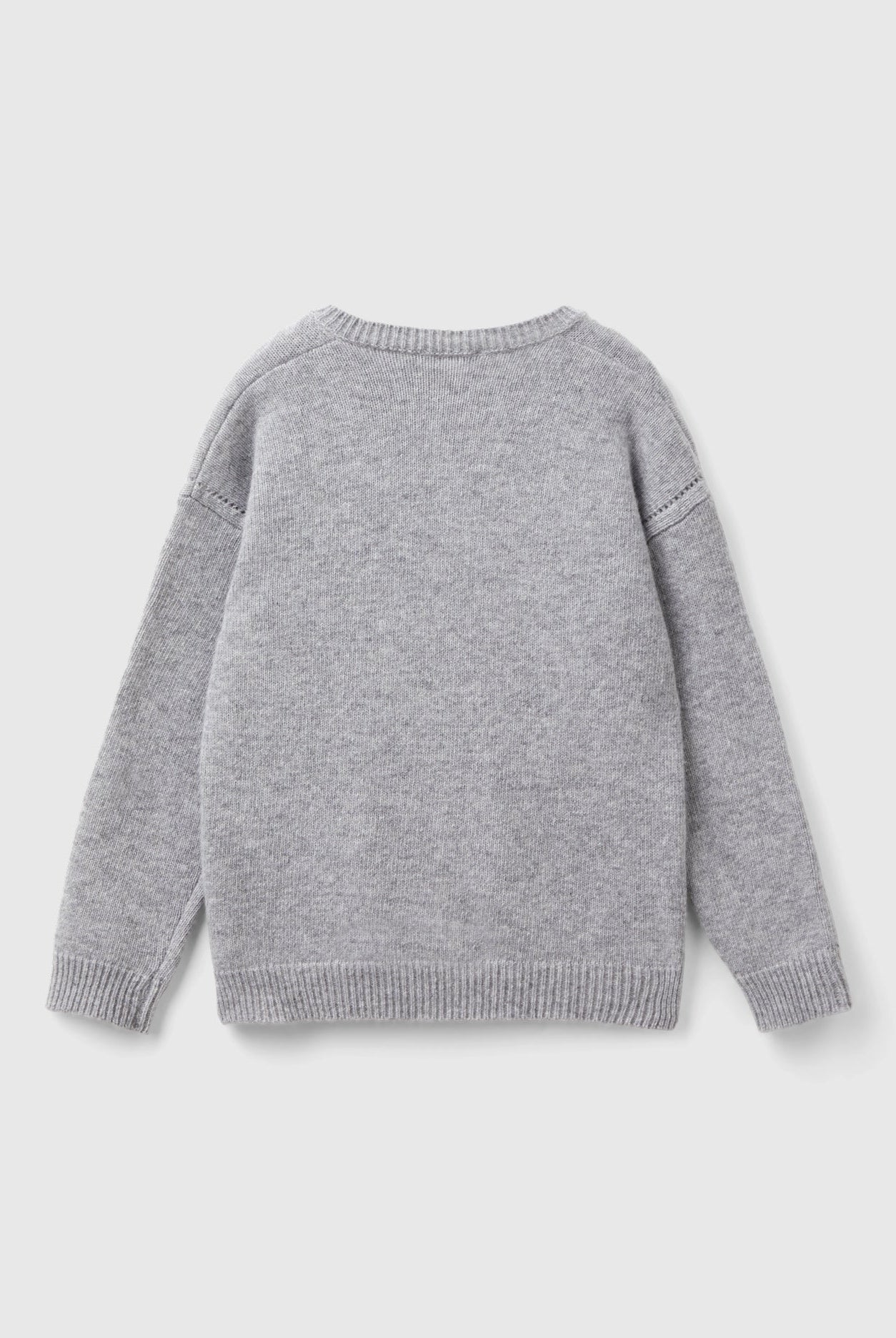 يونايتد كولورز اوف بينيتون كارديجان بناتي بأكمام طويلة وياقة دائرية من الصوف ناعمة بأزرار أمامية