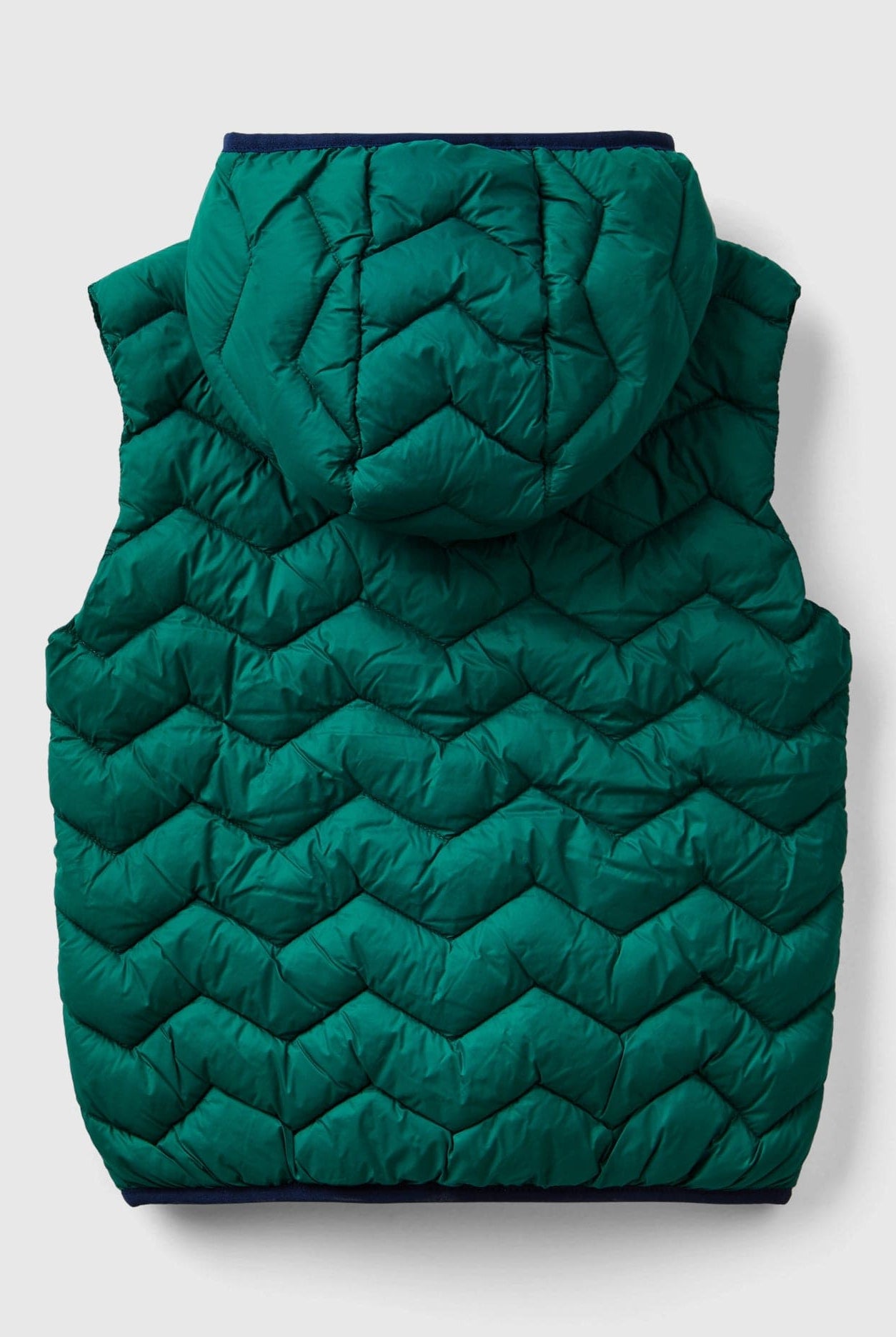 يونايتد كولورز اوف بينيتون فيست اولادي بدون أكمام من النايلون مضاد للمطر بغطاء رأس وبسحاب