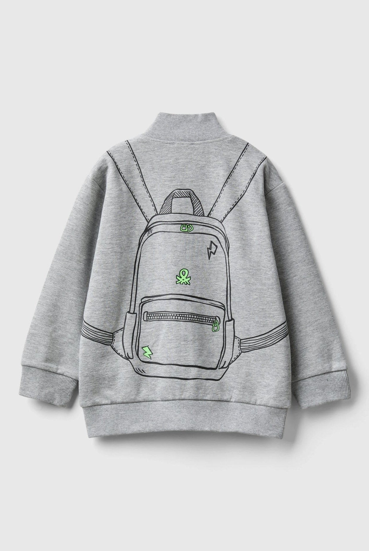 يونايتد كولورز اوف بينيتون سويت شيرت اولادي بقلنسوة بسحاب وجيوب أمامية